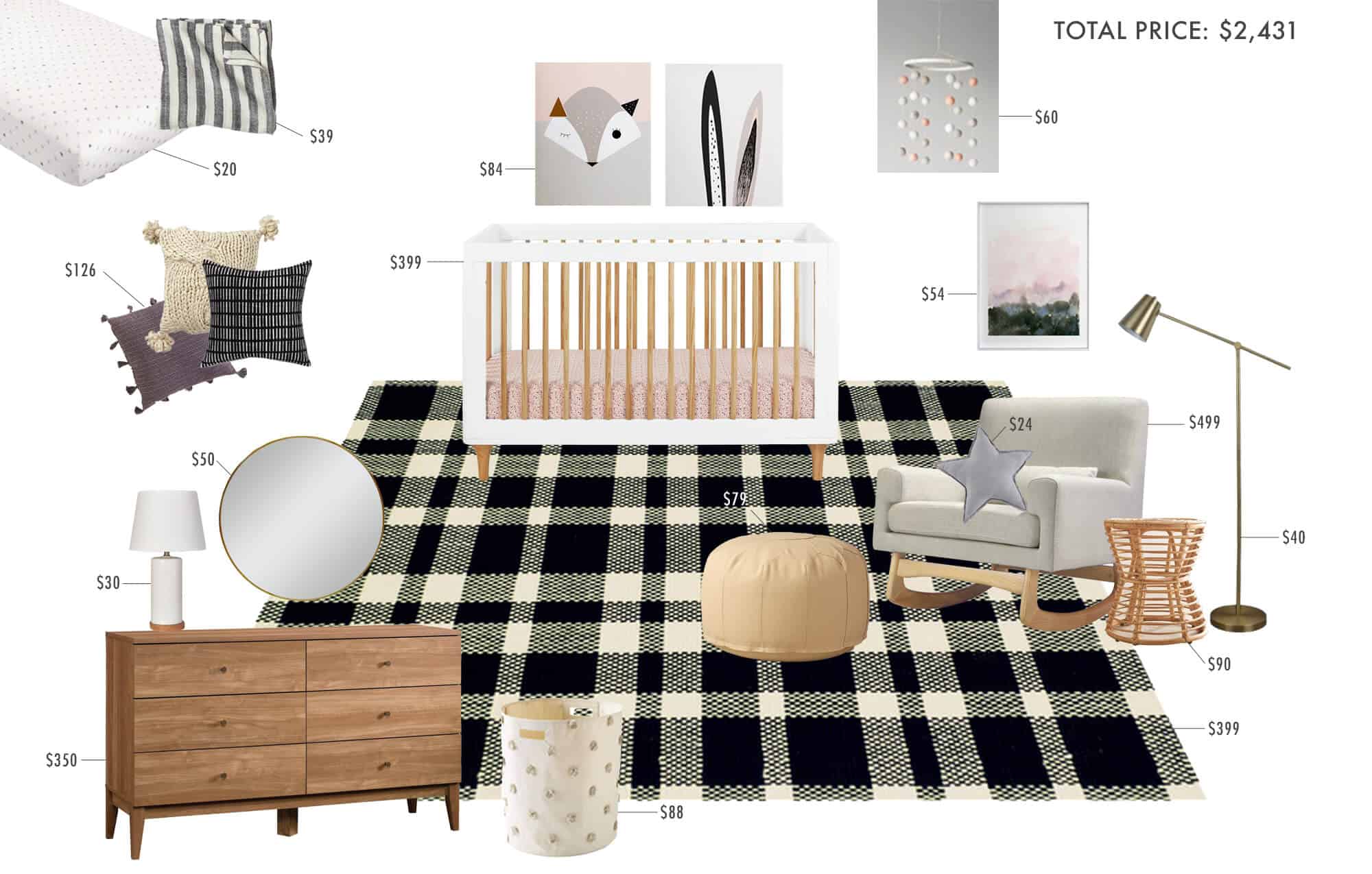 gender-neutral-nursery_plaid_masculine_feminine_modern_graphic_black_white_cream_wood_simple_modern_2500k