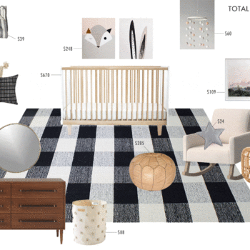 gender-neutral-nursery_plaid_masculine_feminine_modern_graphic_black_white_cream_wood_simple_modern_gif