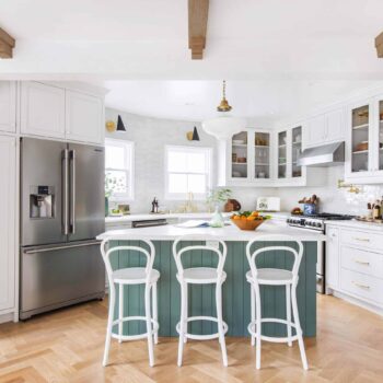 Emily Henderson Frigidaire Kitchen Reveal Waverly English Modern Edited Beams 121