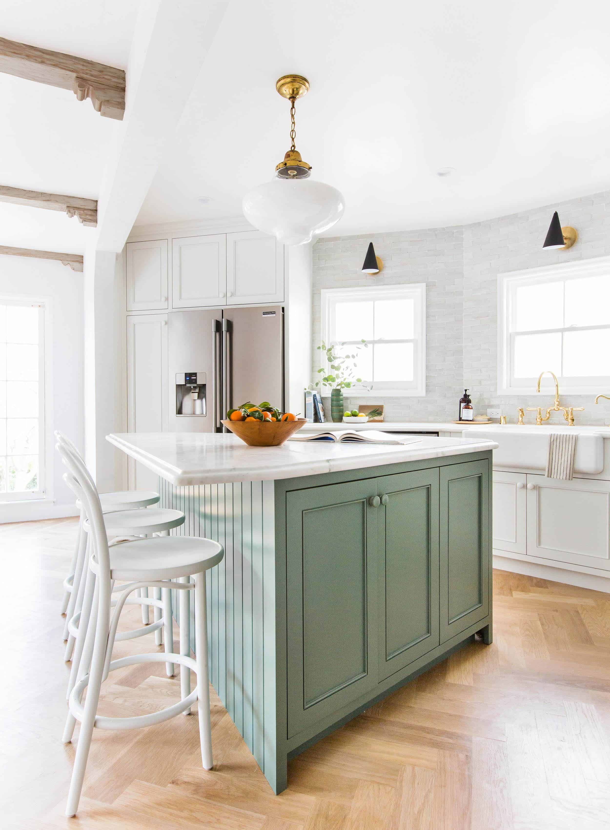 Emily Henderson Frigidaire Kitchen Reveal Waverly English Modern Edited Beams 181