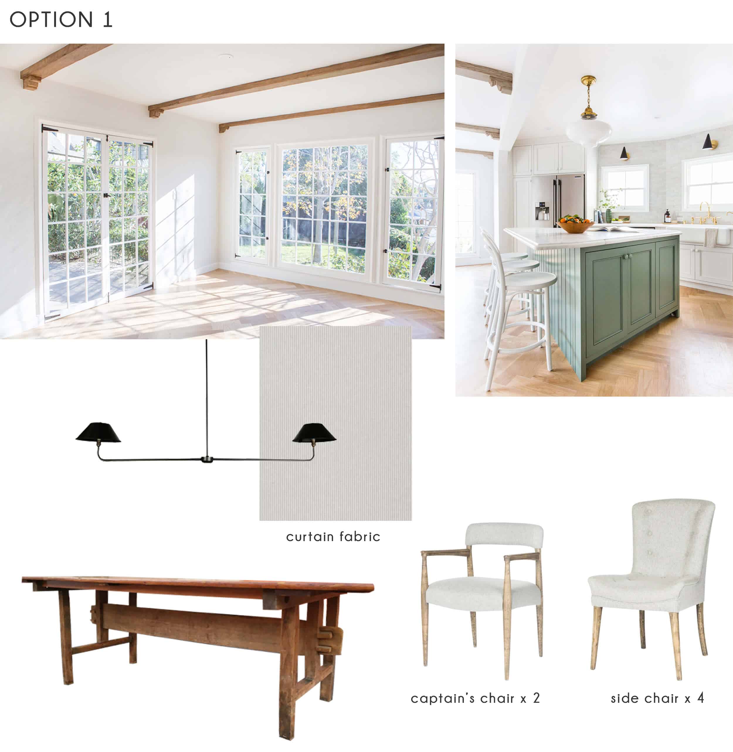 Emily Henderson_Ask the Audience_Dining Room_Chairs_Table_Option 1