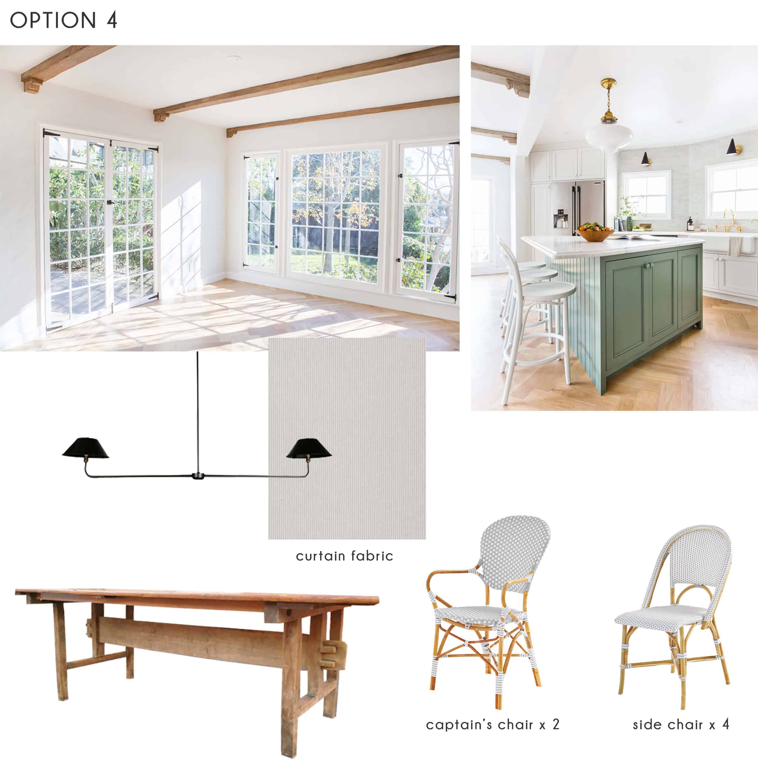 Emily Henderson_Ask the Audience_Dining Room_Chairs_Table_Option 4