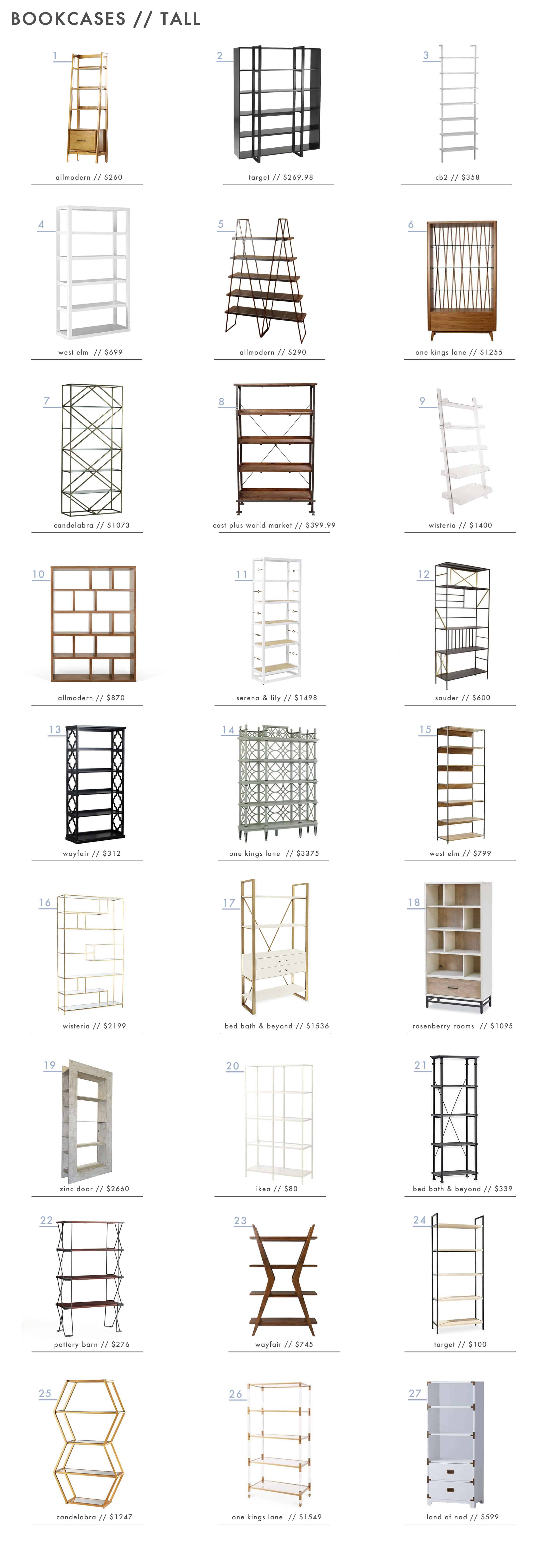 Emily Henderson_Bookcases_Shelving_Organization_Tall_Roundup