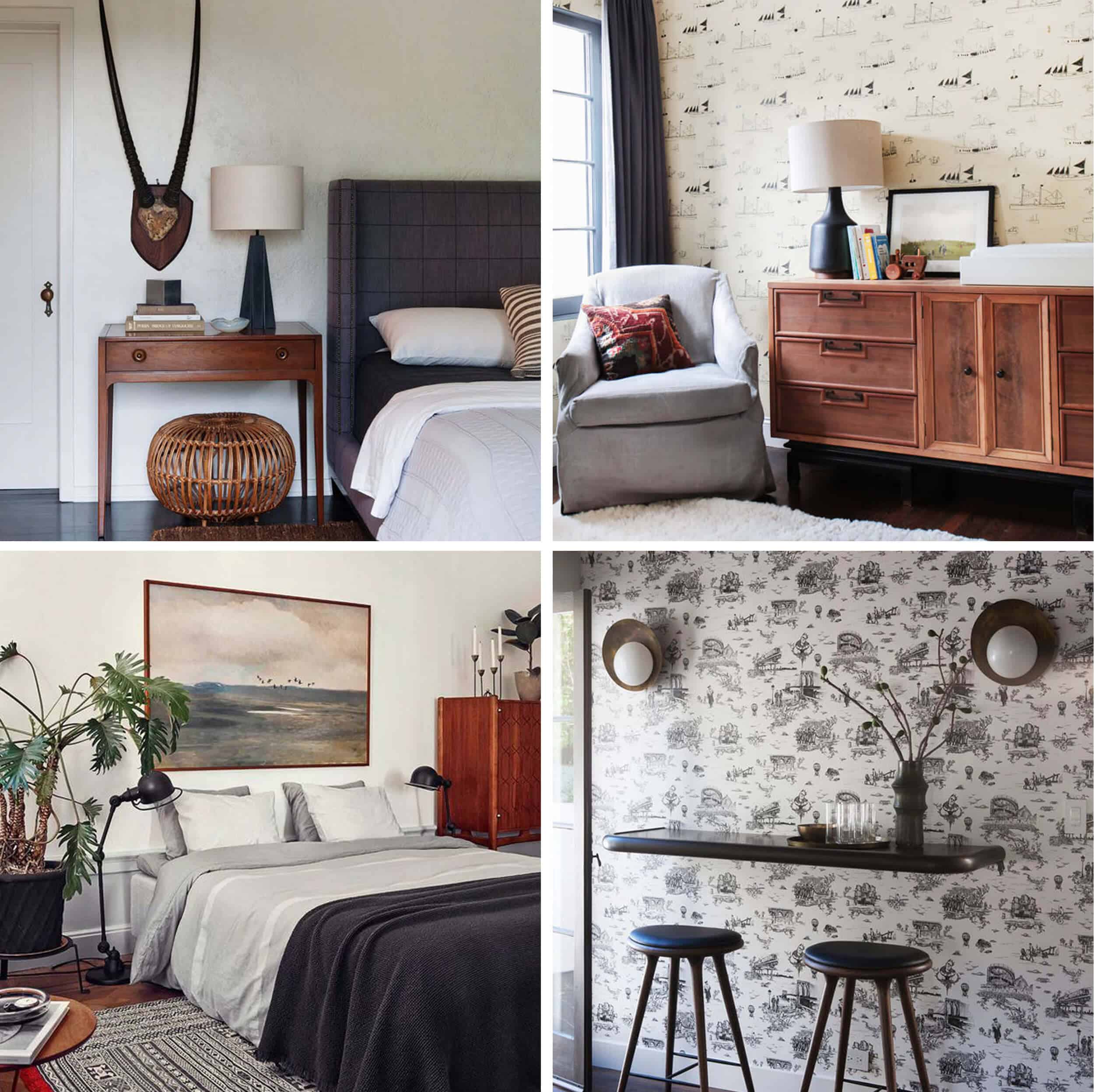 Emily Henderson_Guest Bedroom_Traditional_Modern_Dark_Eclectic_Black_Inspiration_Photos