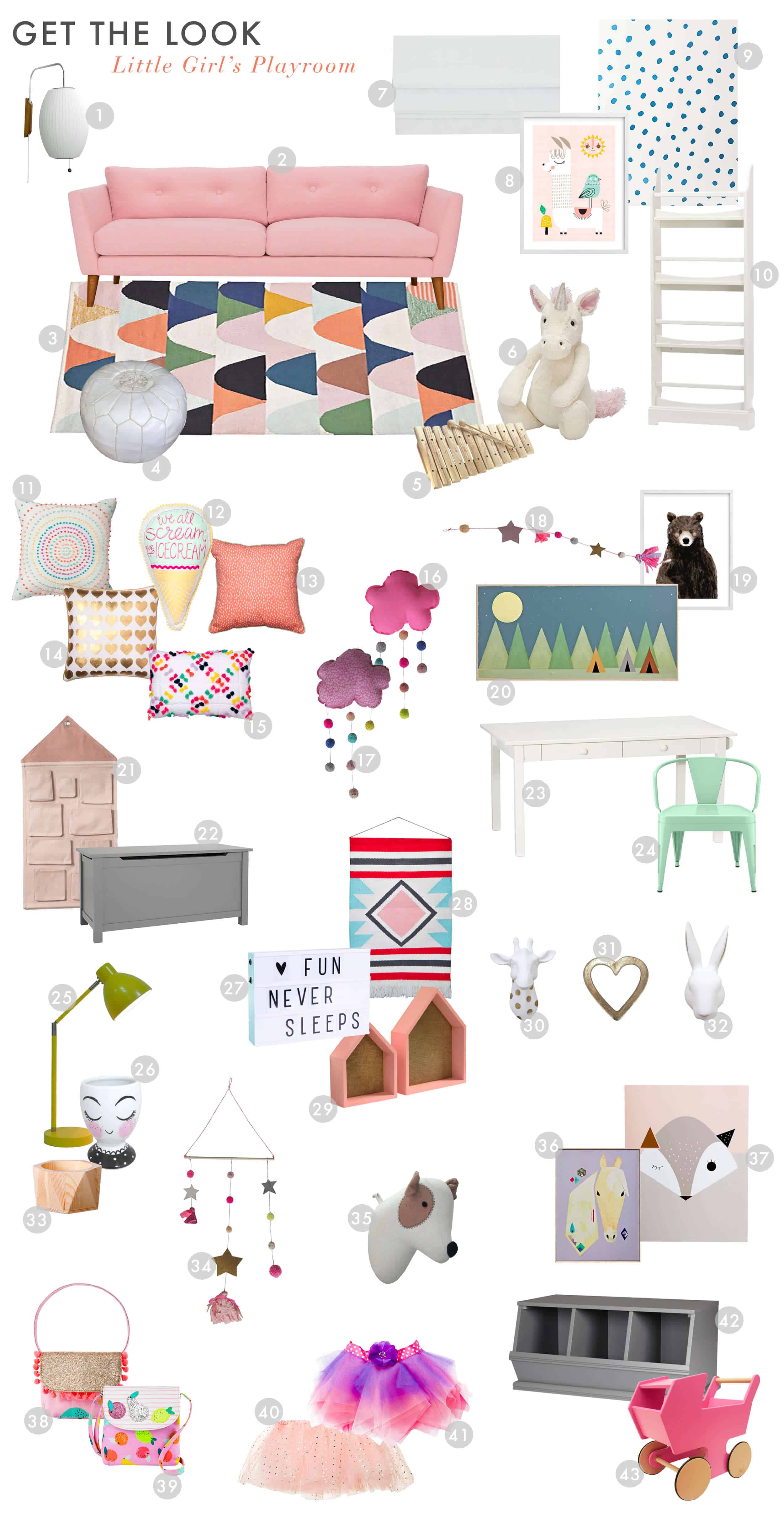 Playroom_Girls_Bright_Happy_Modern_Emily Henderson_Playroom_Get the look
