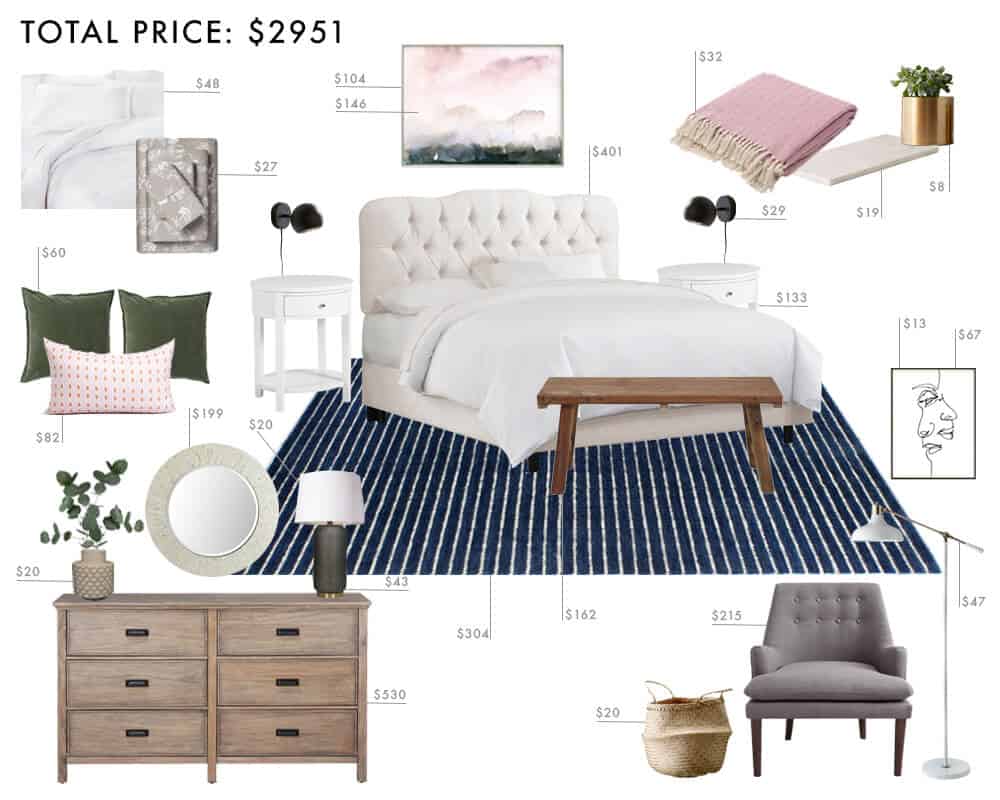 Emily Henderson_Budget Rooms_1 Room_3 Ways_Modern Tradition_Bedroom_3000