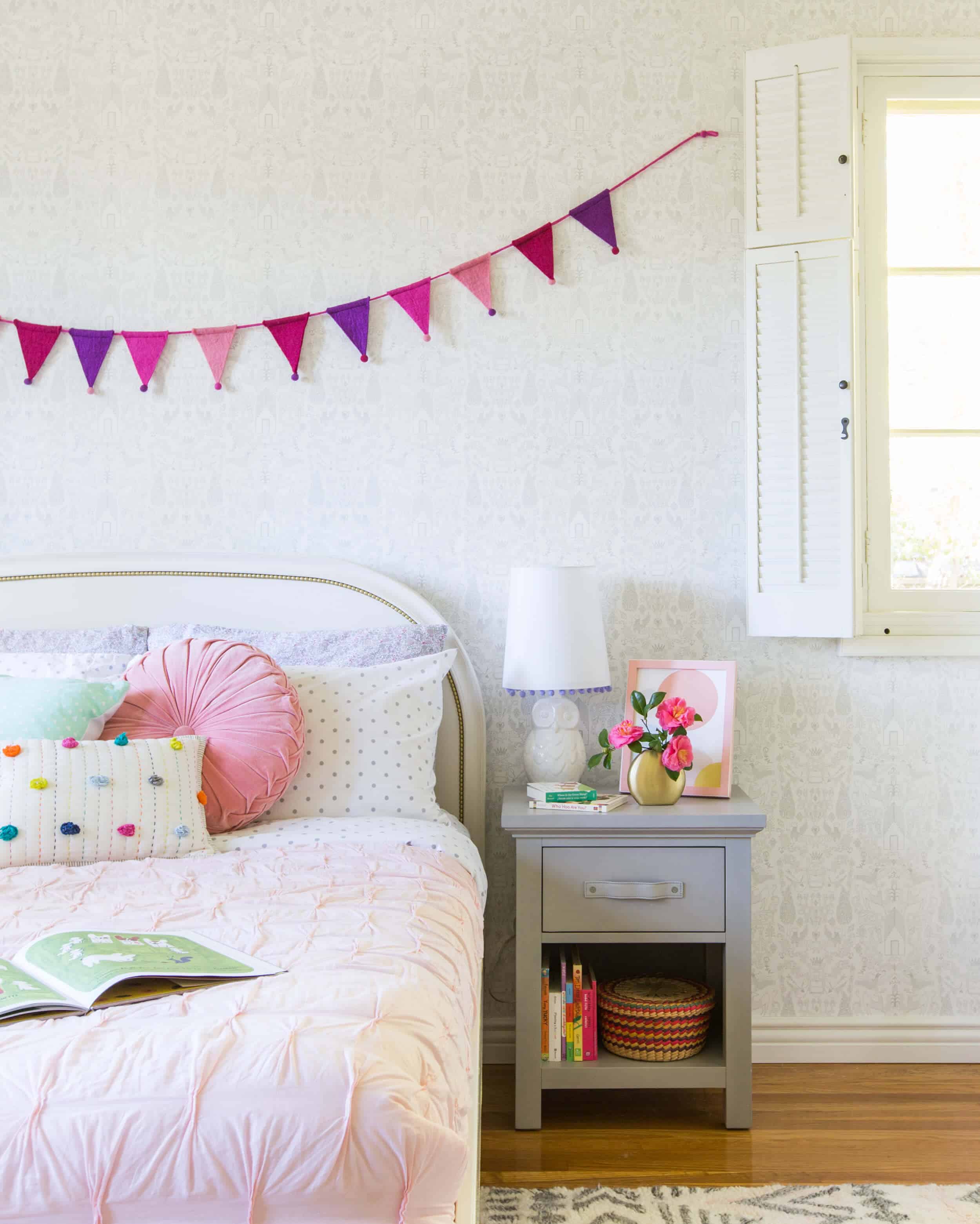 Emily Henderson_Full Design_Little Girls Room_Pink_Gray_Playful_Pics_5