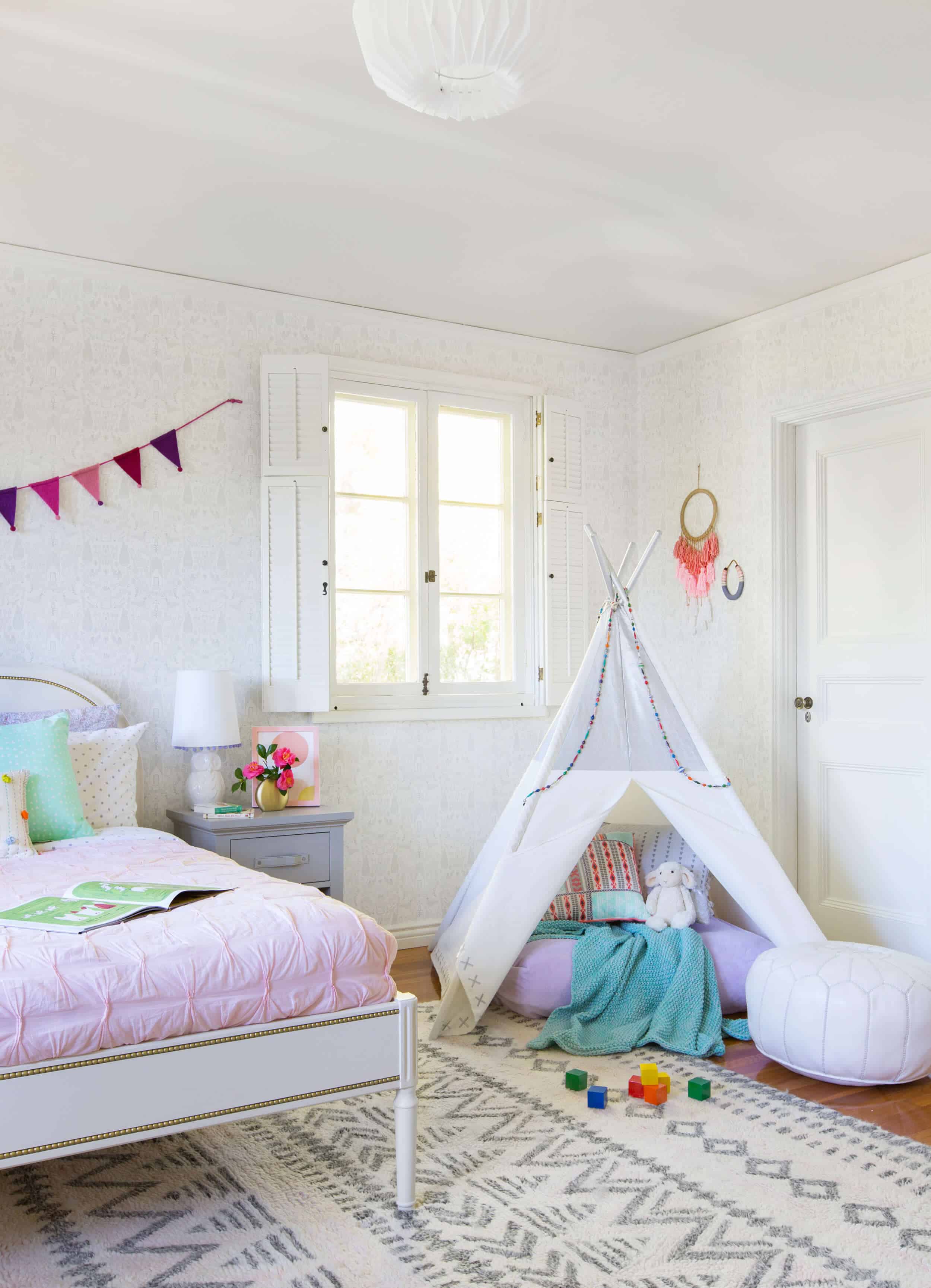 Emily Henderson_Full Design_Little Girls Room_Pink_Gray_Playful_Pics_8
