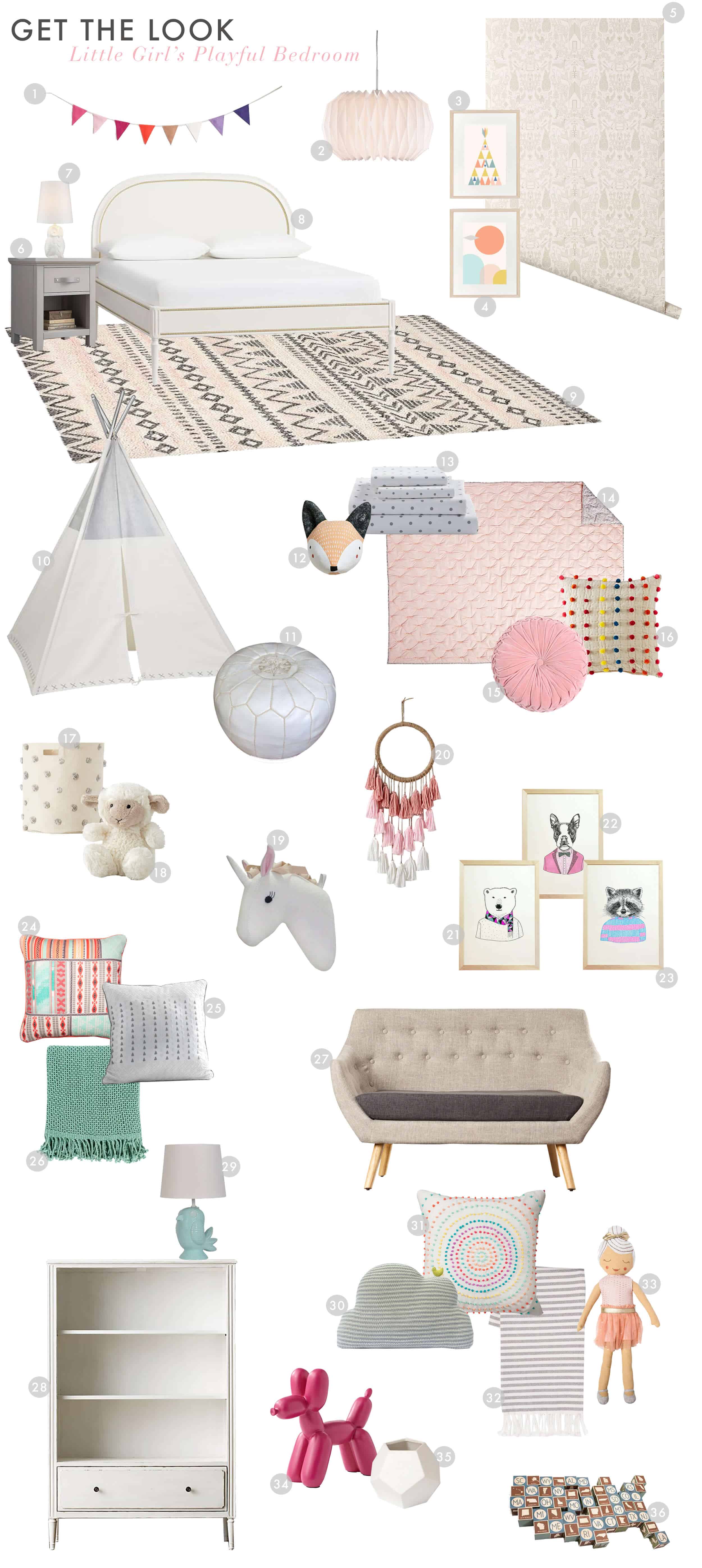 Emily Henderson_Full Service_Design_Girls Bedroom_Playful_Pink_Get the Look