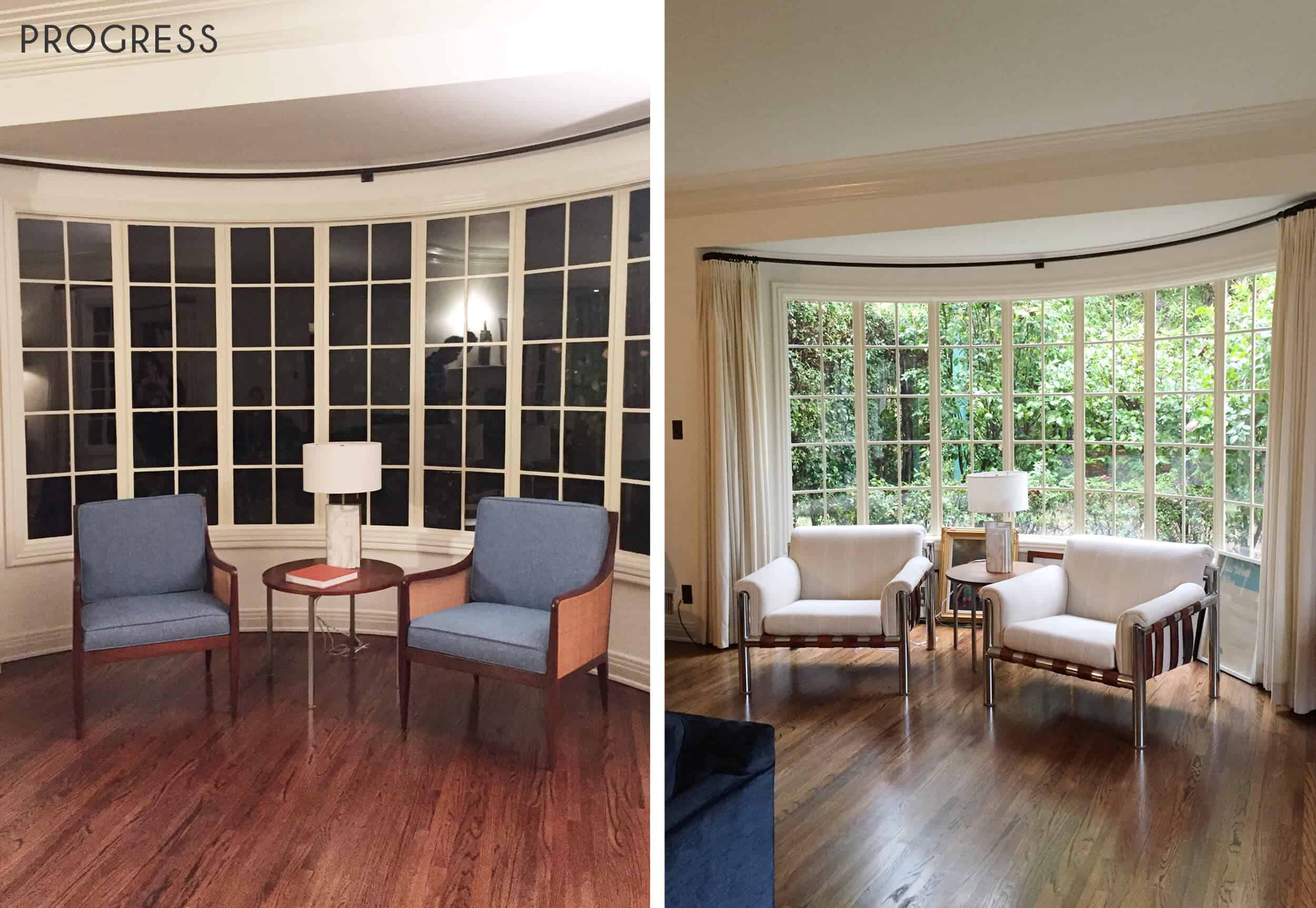 Emily Henderson_Griffith Park Home_Traditional_Italian_Mid Century_Living_Room_Progress_Side by Side_1