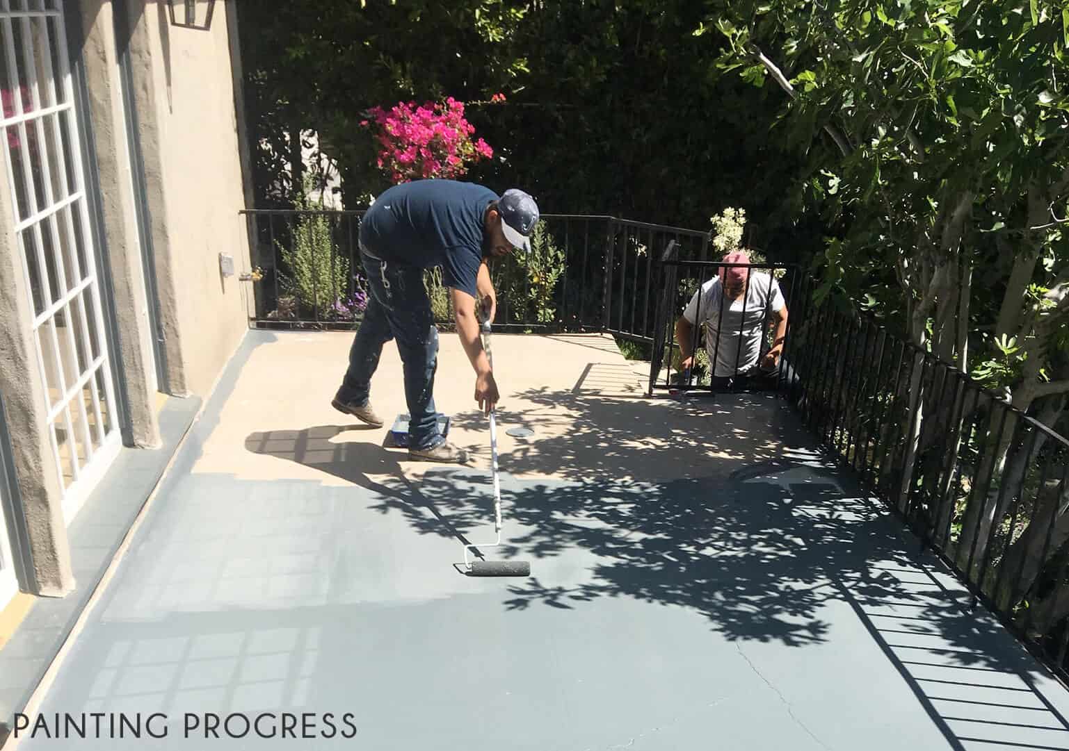 Emily-Henderson_New-House_Modern-English-Cottage_Courtyard_Intro-Post_Painting-Progress2