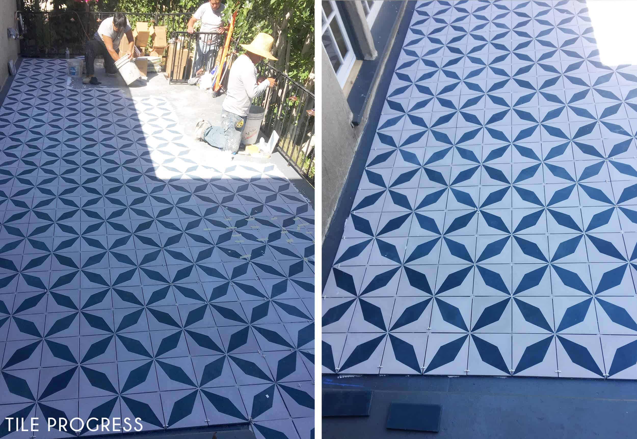 Emily-Henderson_New-House_Modern-English-Cottage_Courtyard_Intro-Post_Tile-Progress_Side-By-Side