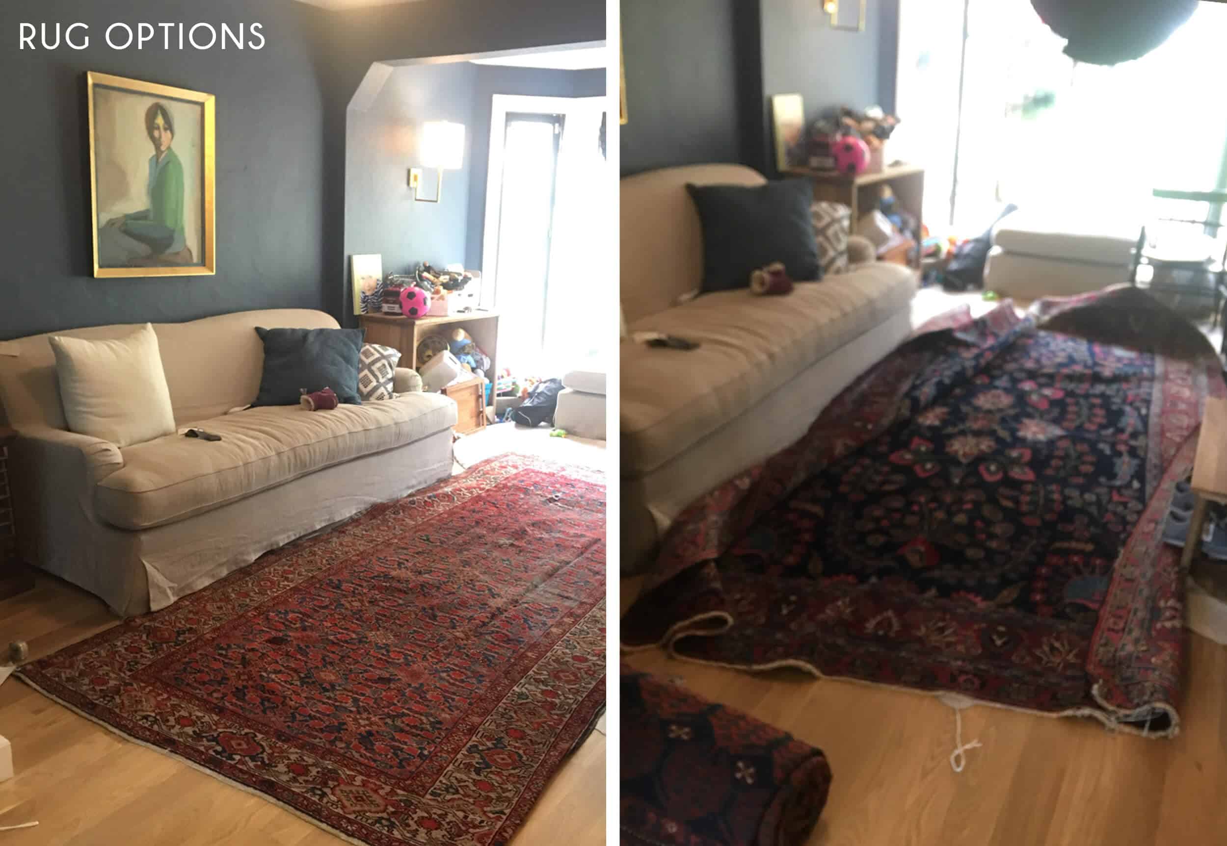 Emily-Henderson_New-House_Modern-English-Cottage_Updates_Family-Room_Side-By-Side_Rug-Options_1