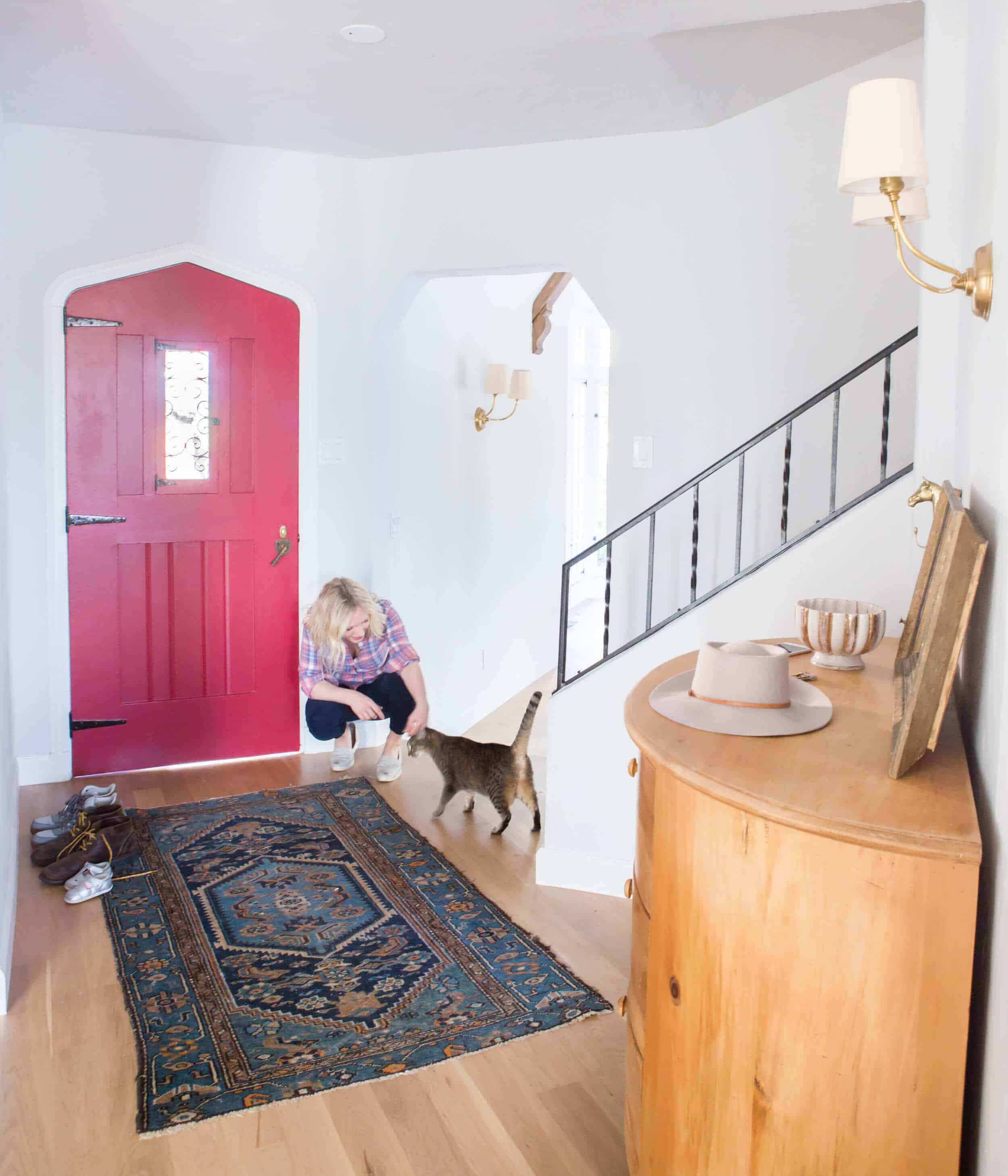 Emily-Henderson_House_Modern-English-Cottage_Entryway_Painting-Console_Update_1