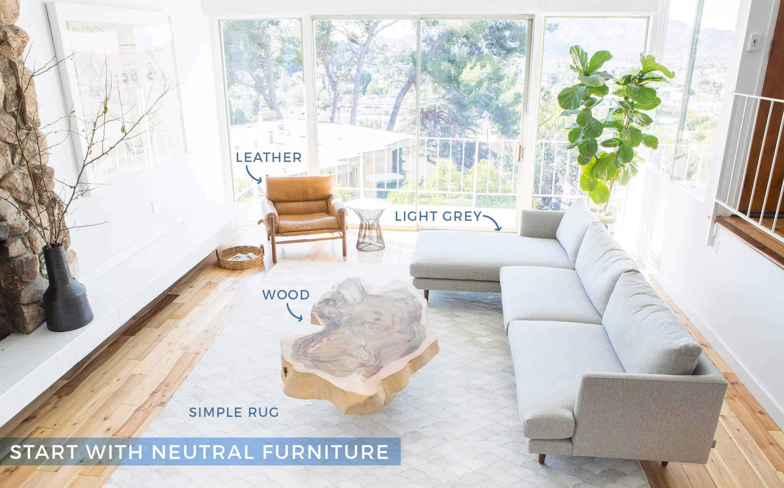 How To Add Style To A Neutral Living Room Step 1