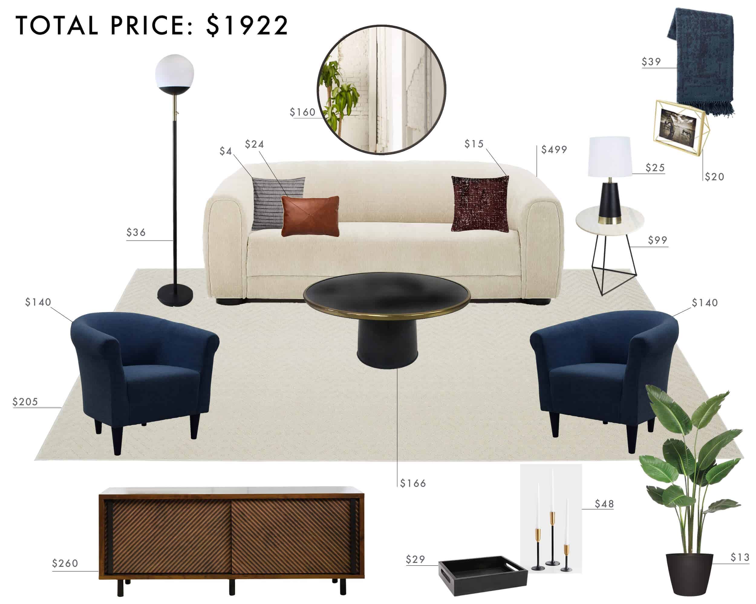 Emily Henderson Budget Room Living Room Modern Italian Structural Rich Tones Traditional Under 2k