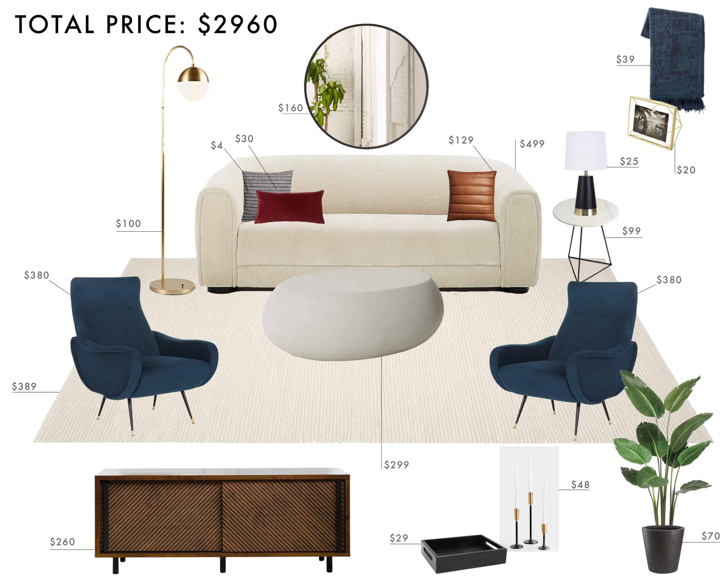 Emily Henderson Budget Room Living Room Modern Italian Structural Rich Tones Traditional Under 3k1