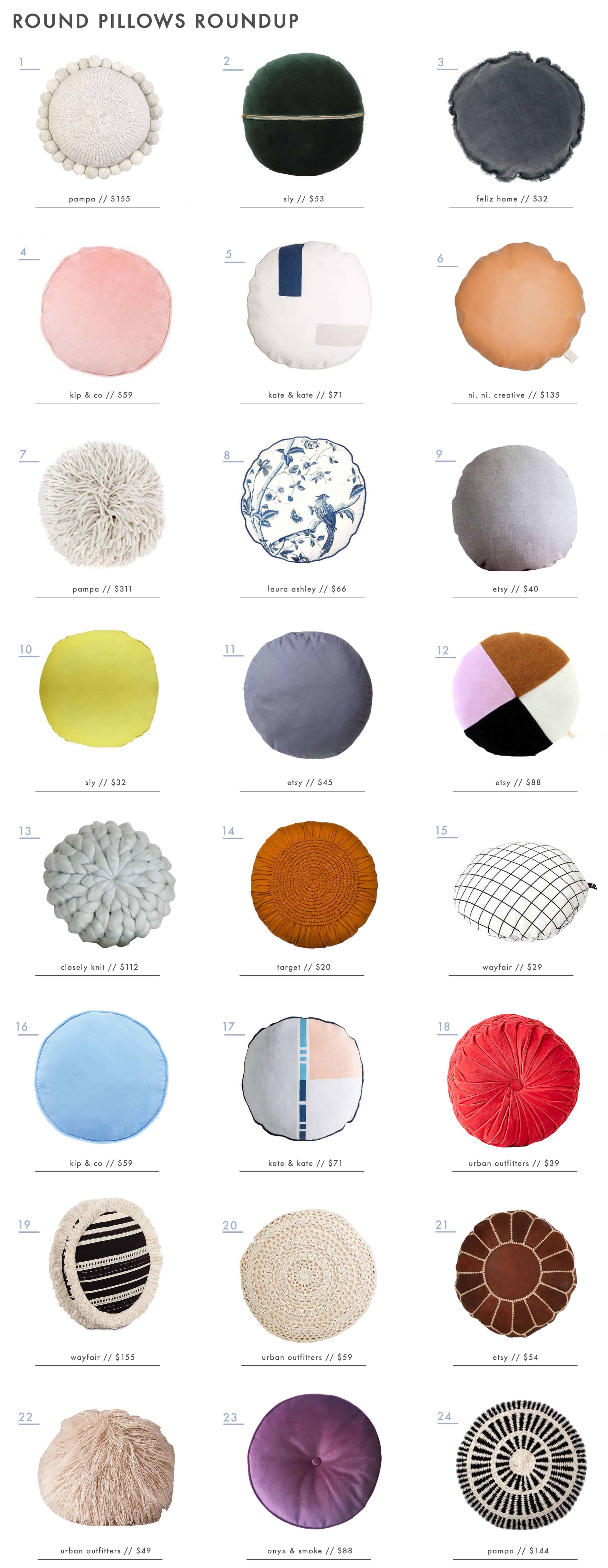 Emily Henderson Round Pillows Roundup