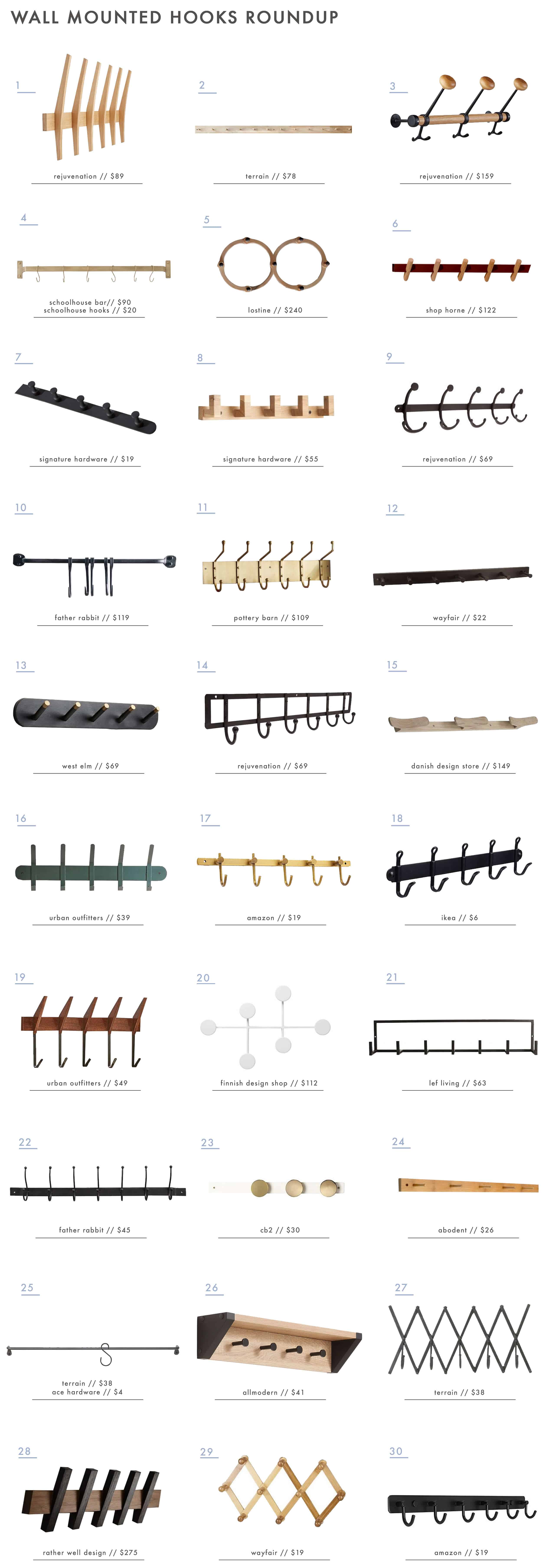 Emily Henderson Towel Rack Hooks Wall Mounted Roundup