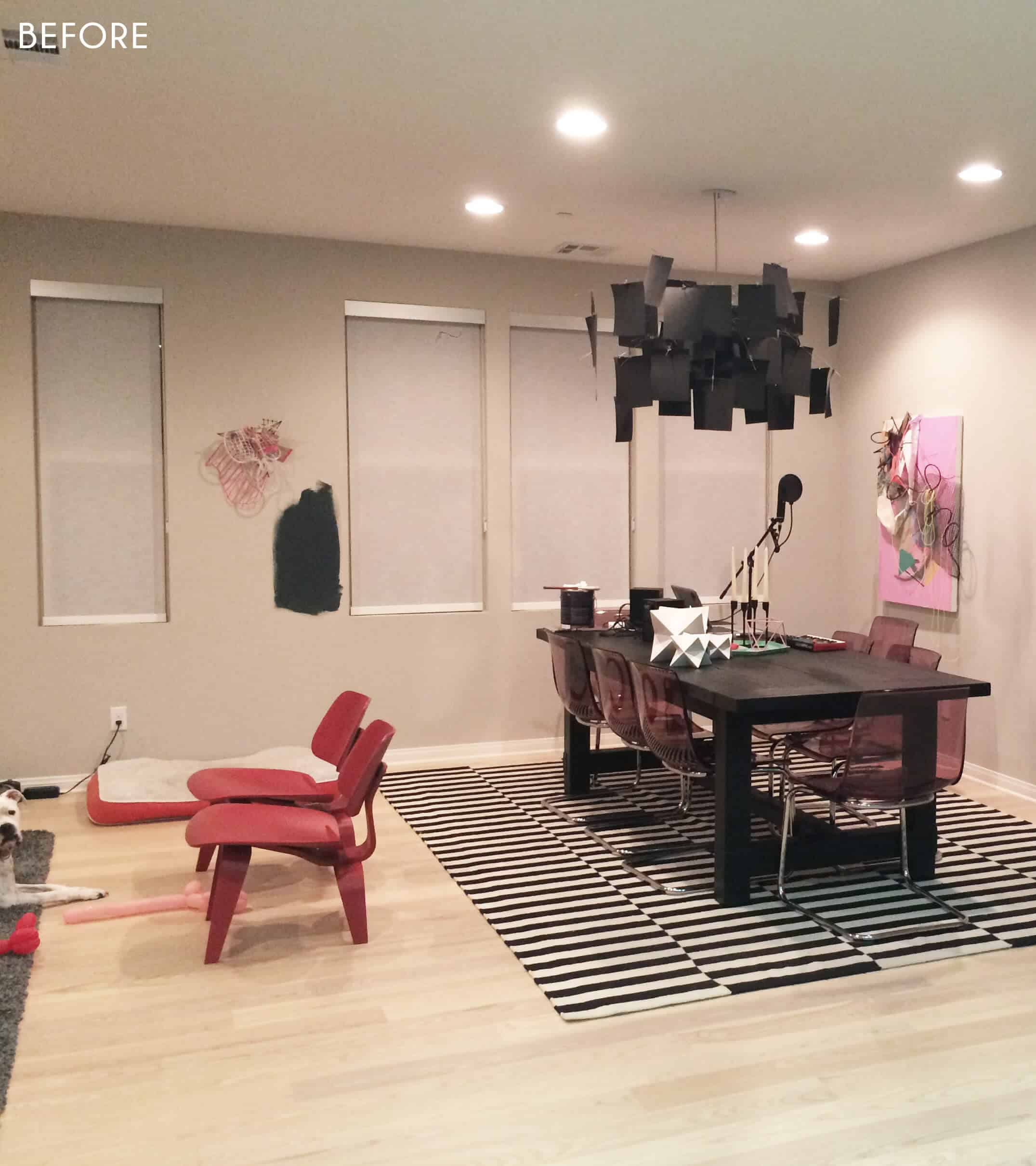 Emily Henderson Design Milk Living Room Dinging Room Reveal Before 2 1