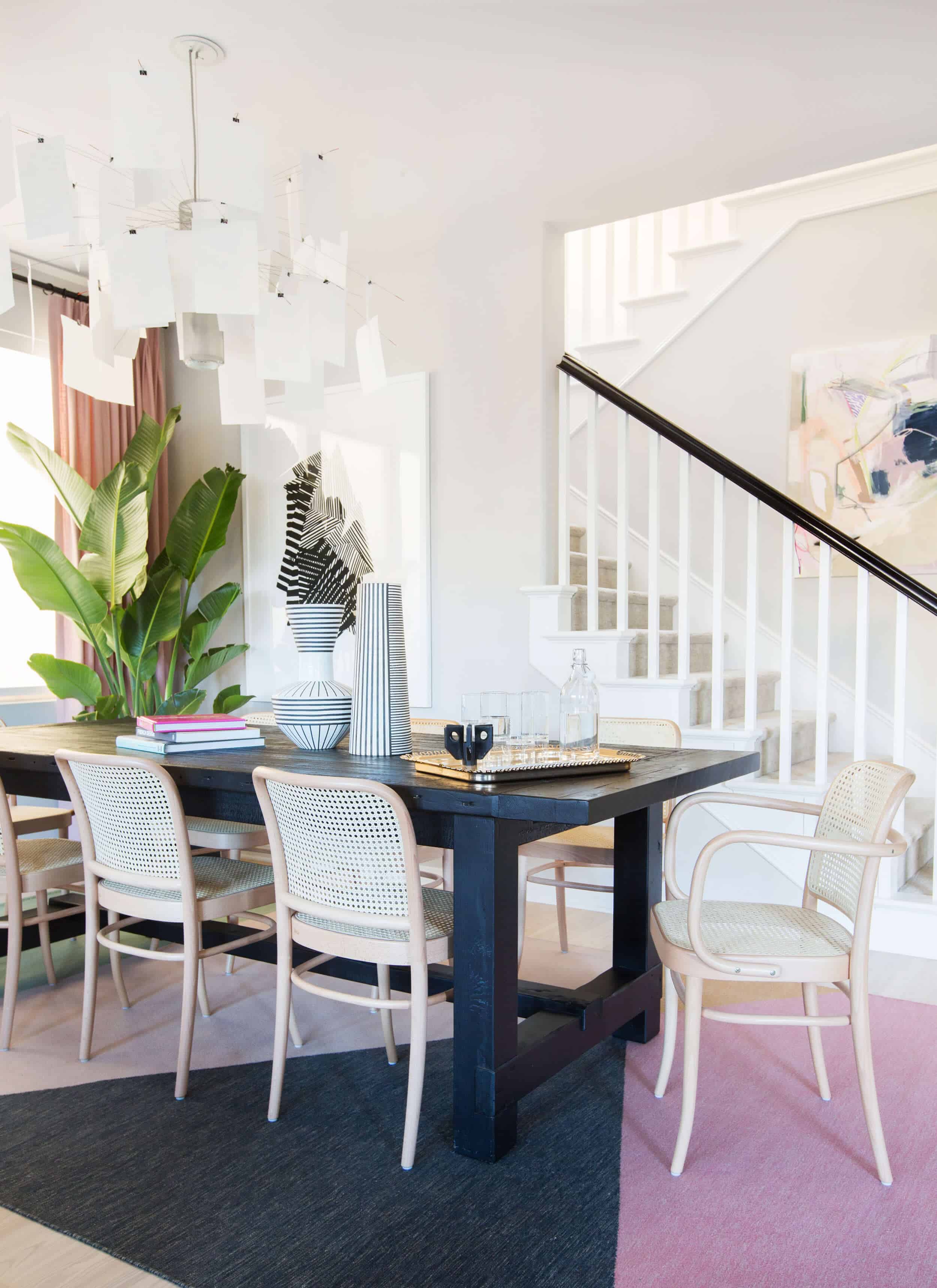 Emily Henderson Design Milk Modern Pink Black And White Jaimie Derringer Living Room Reveal 13