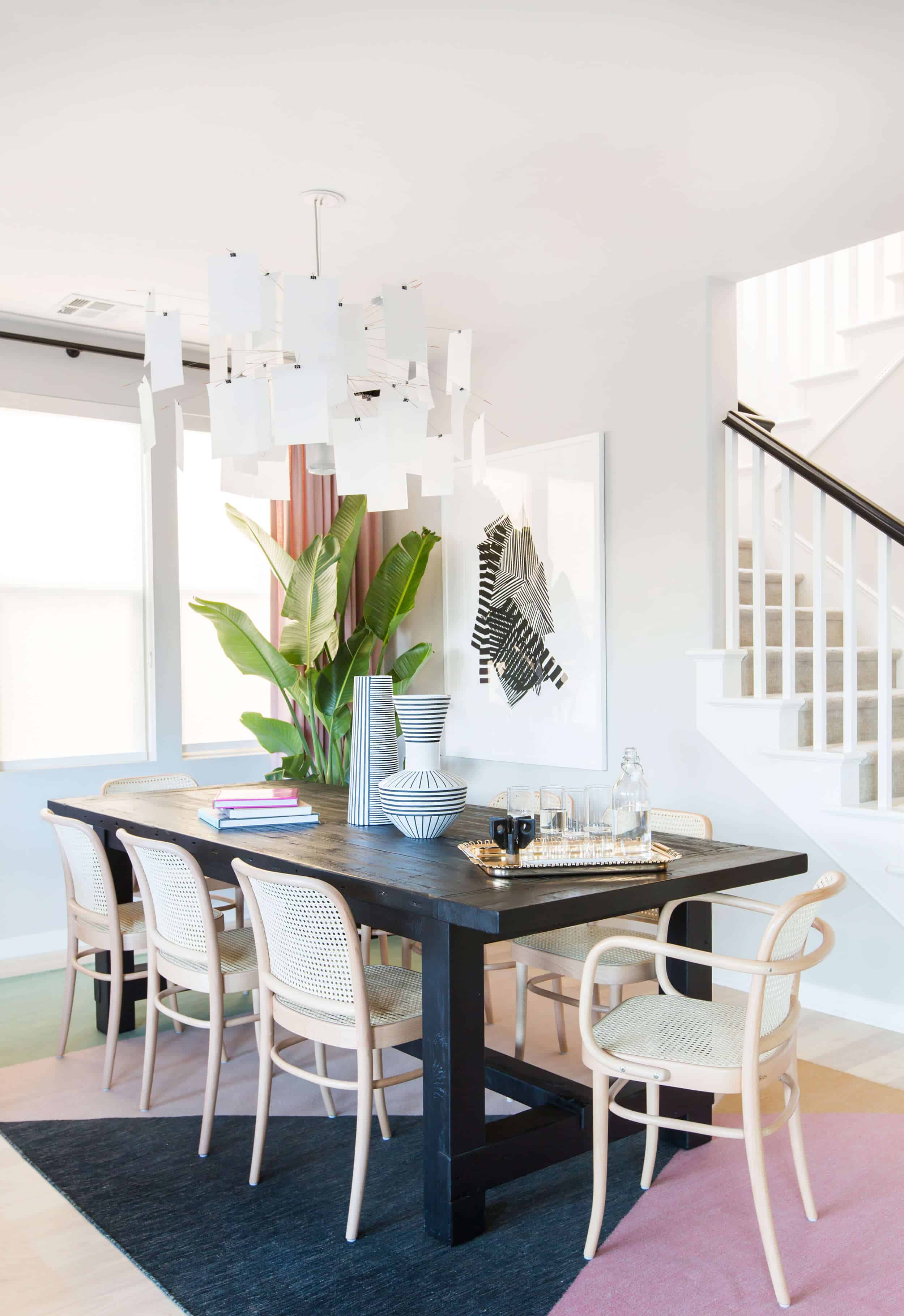 Emily Henderson Design Milk Modern Pink Black And White Jaimie Derringer Living Room Reveal 15