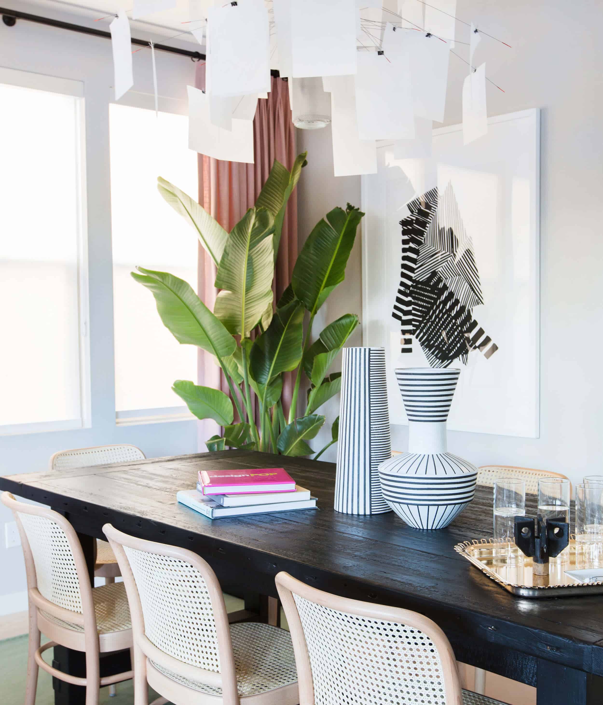 Emily Henderson Design Milk Modern Pink Black And White Jaimie Derringer Living Room Reveal 16