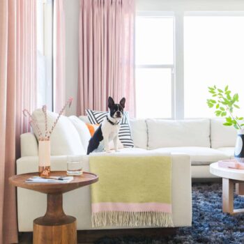 Emily Henderson Design Milk Modern Pink Black And White Jaimie Derringer Living Room Reveal 5