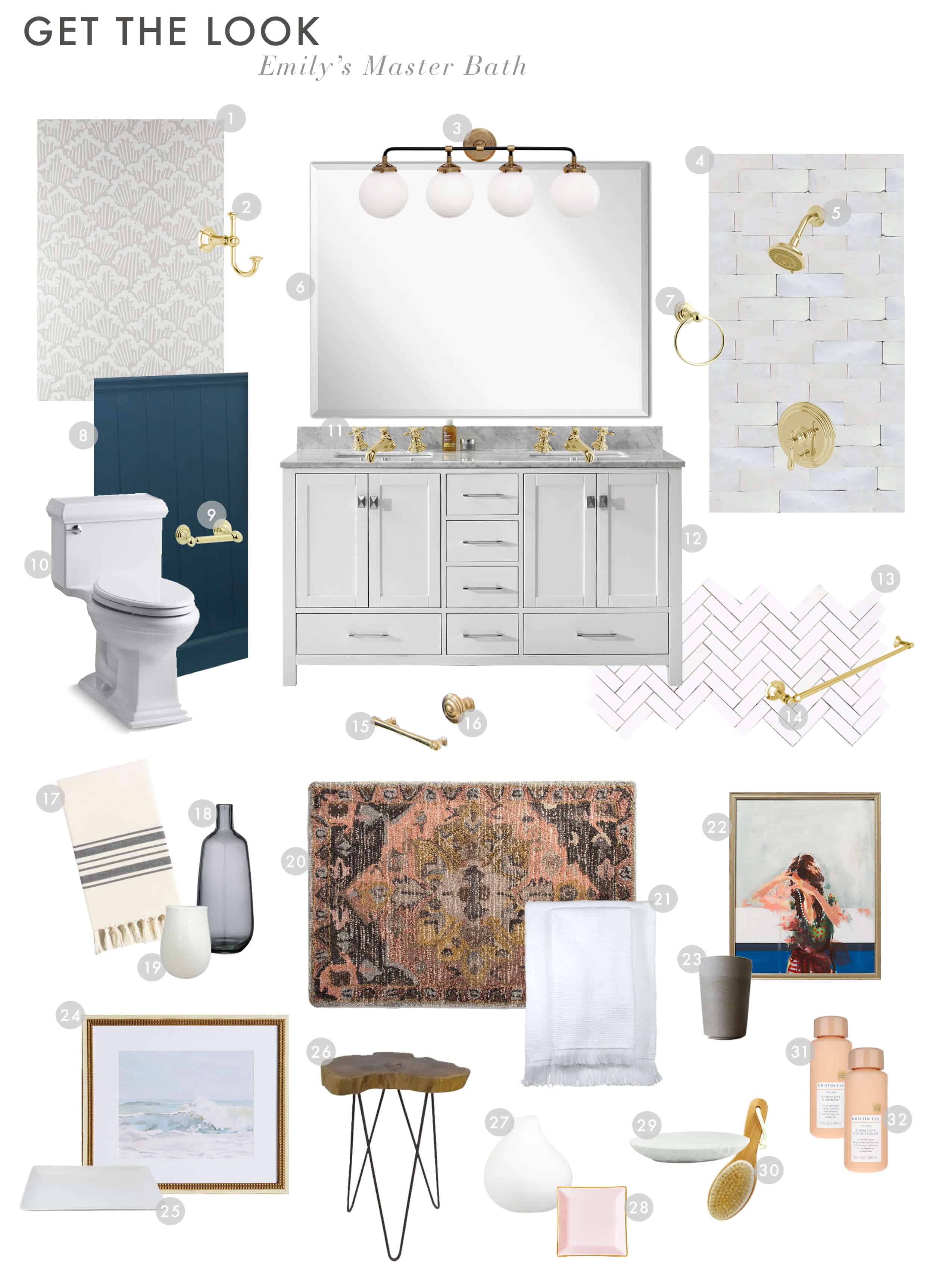 Emily Henderson Emilys House Modern English Tudor Master Bathroom Reveal Get The Look 01