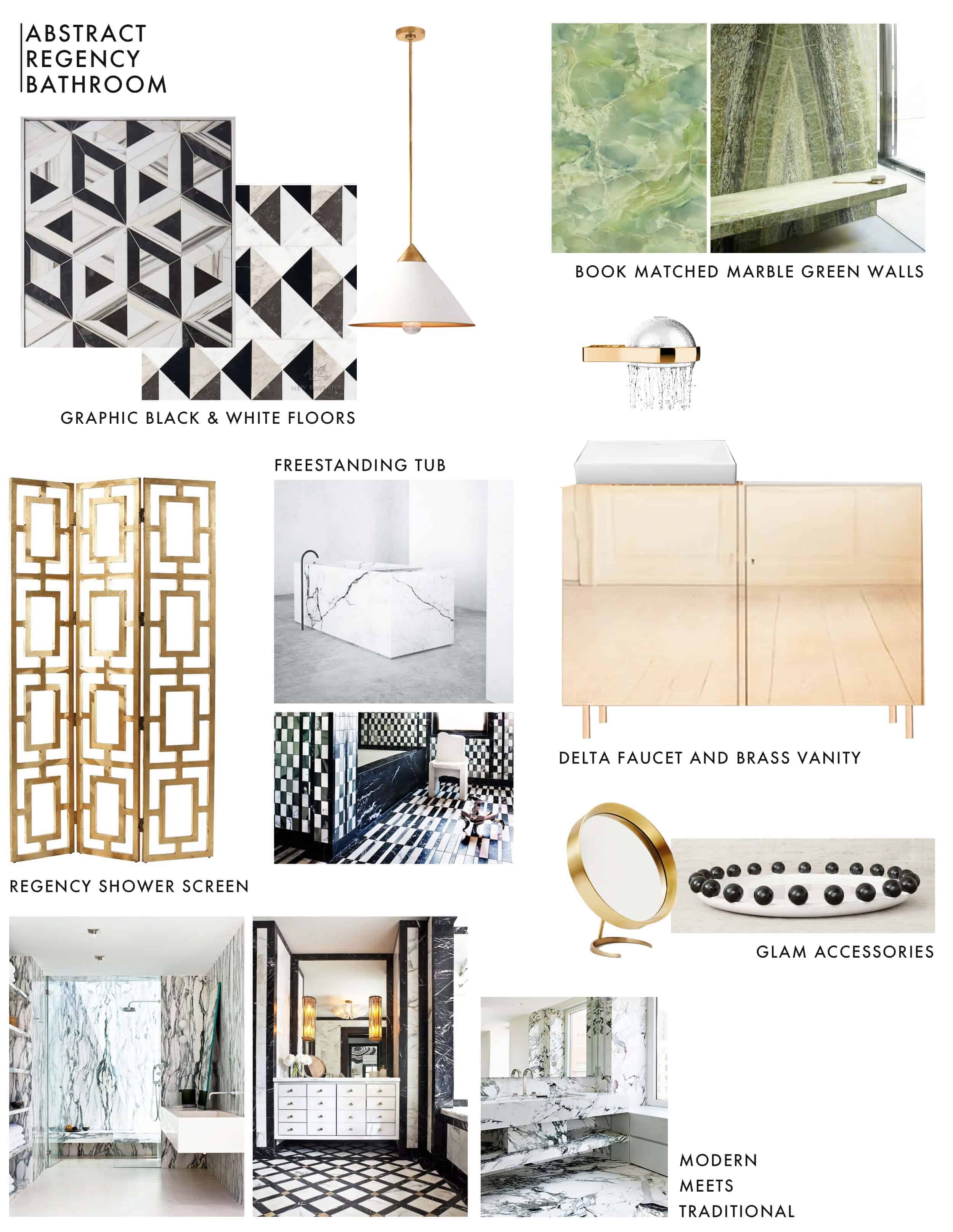 Abstract Regency Bathroom Delta Faucet Moodboard