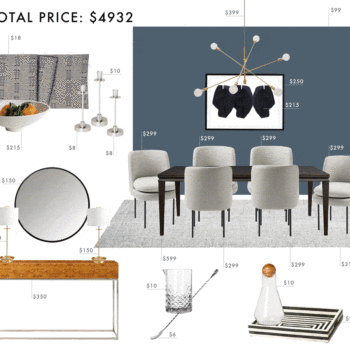 Emily Henderson Budget Room Design Modern Traditional Dining Room Gif