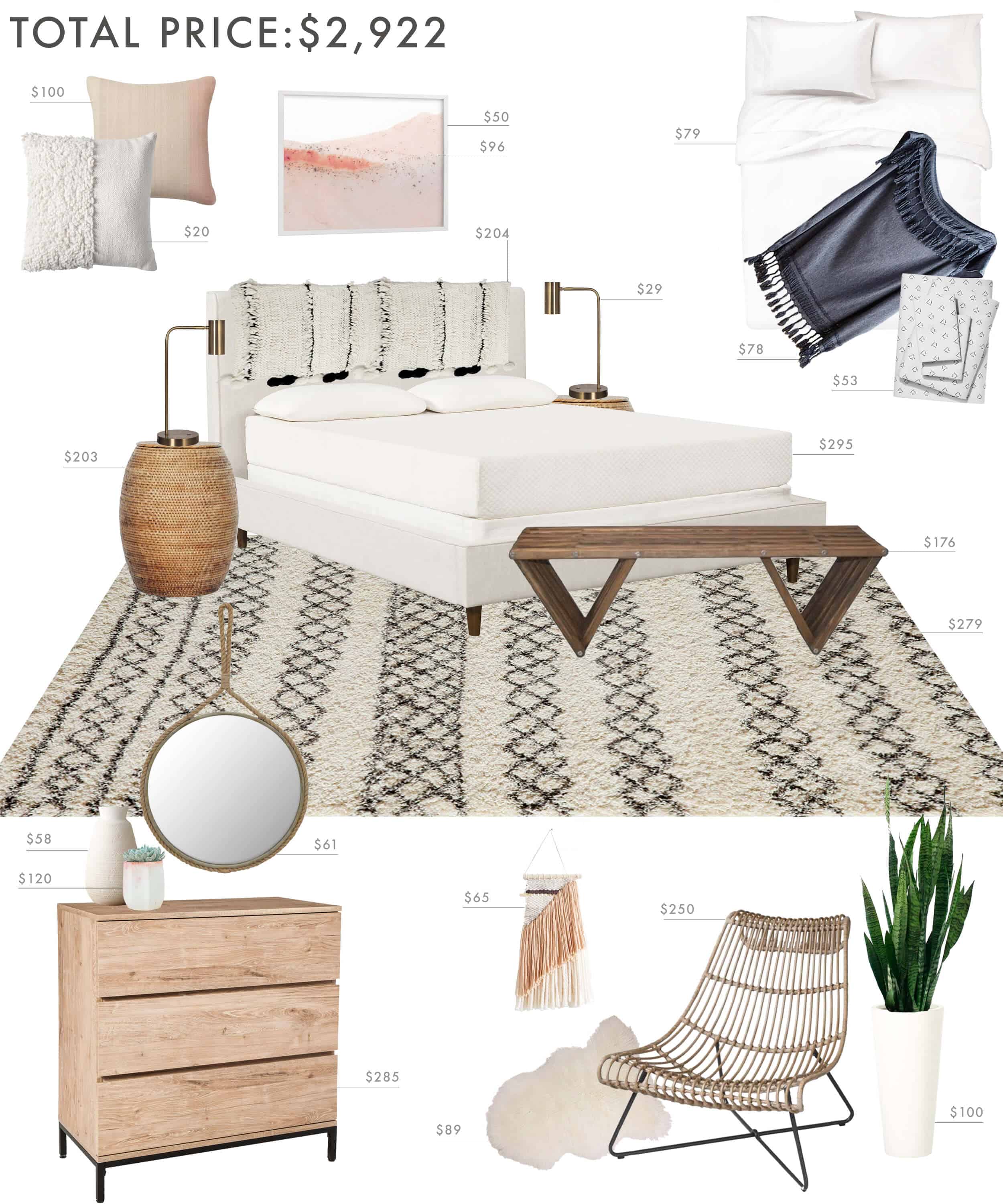 Emily Henderson Budget Room Bedroom Boho 30001