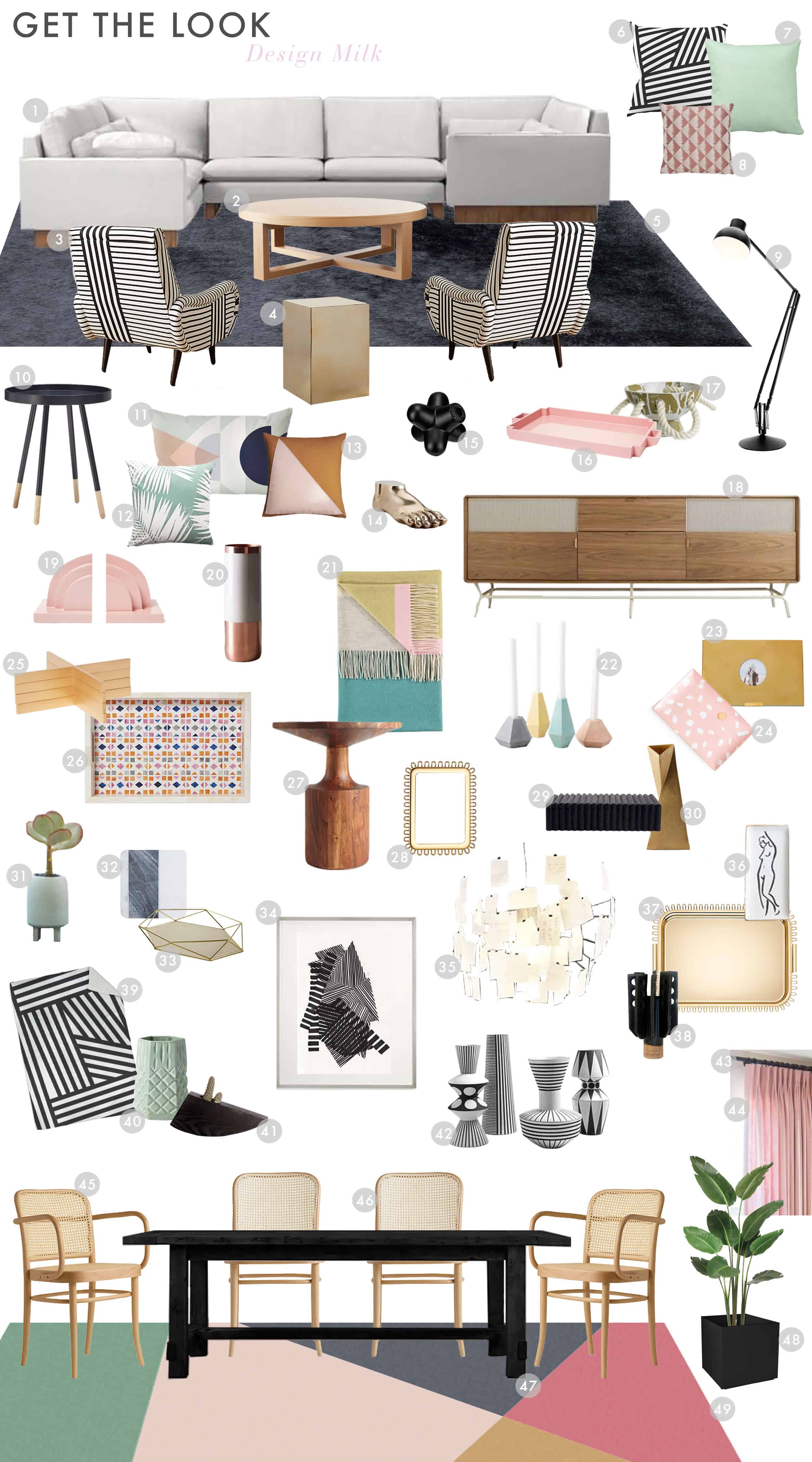 Emily Henderson Design Milk Living Dining Room Reveal Get The Look1