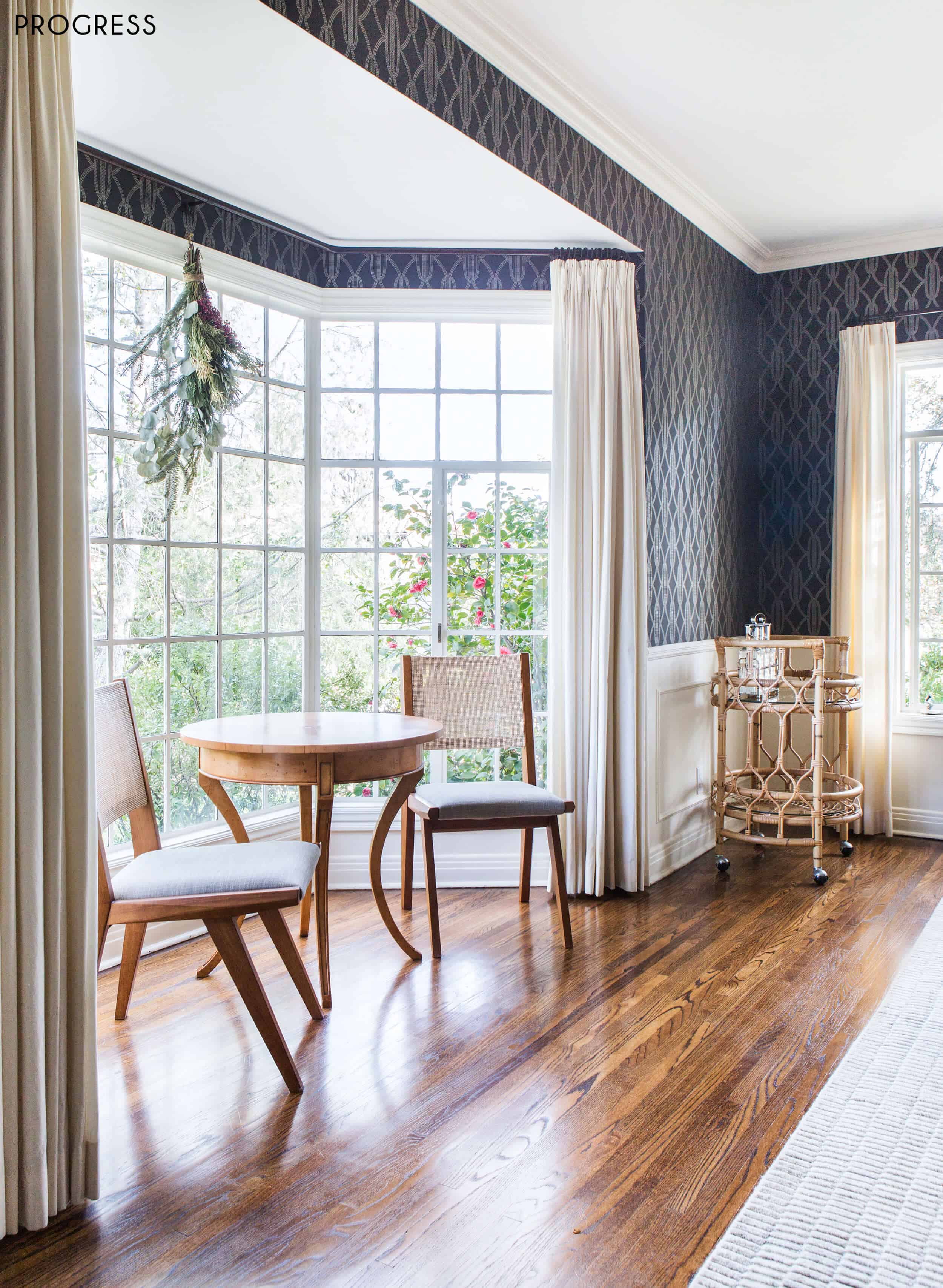 Emily Henderson Griffith Park Home Traditional Italian Mid Century Dining Room Progress 1