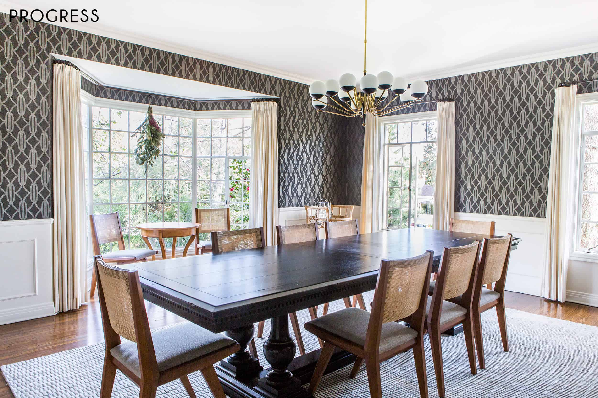 Emily Henderson Griffith Park Home Traditional Italian Mid Century Dining Room Progress 2