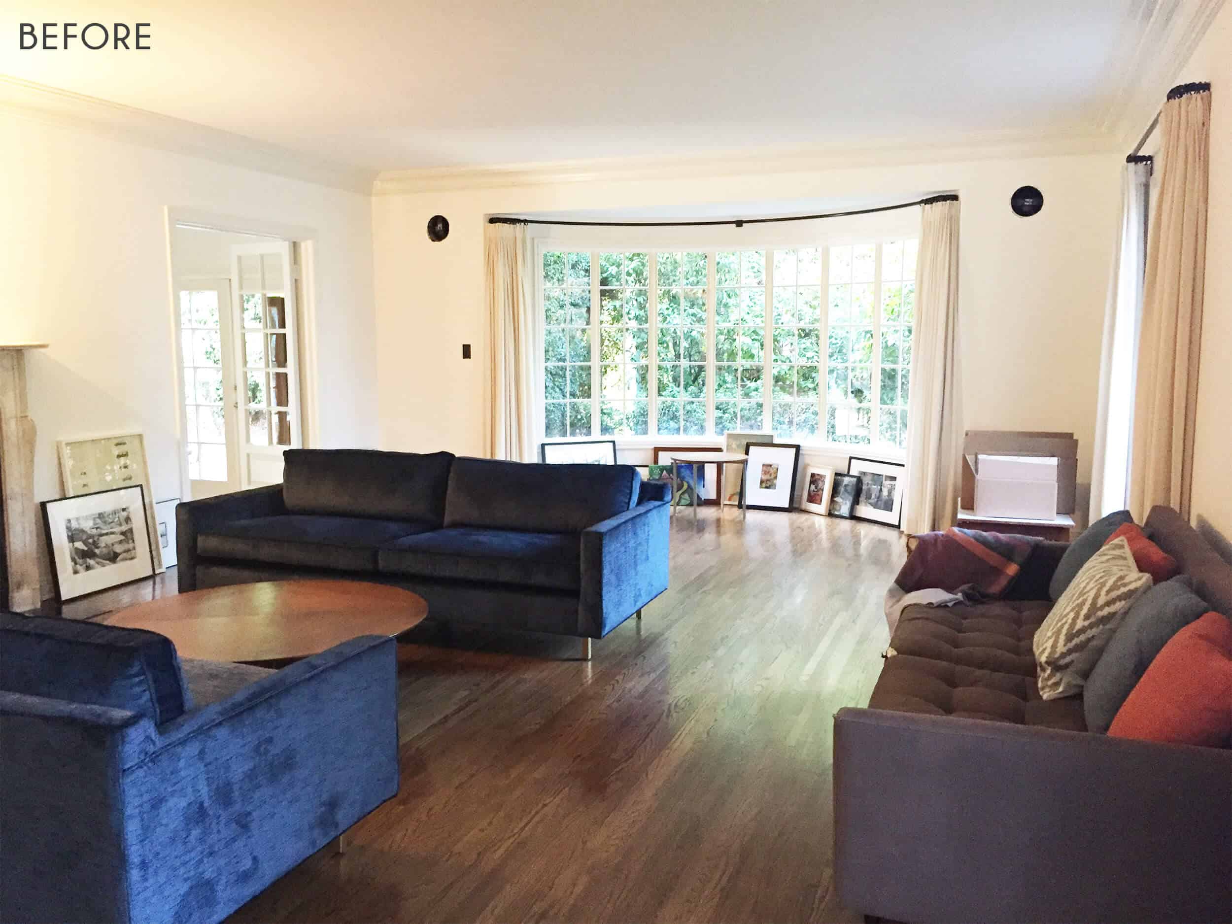 Emily Henderson Griffith Park Home Traditional Italian Mid Century Living Room Before 1