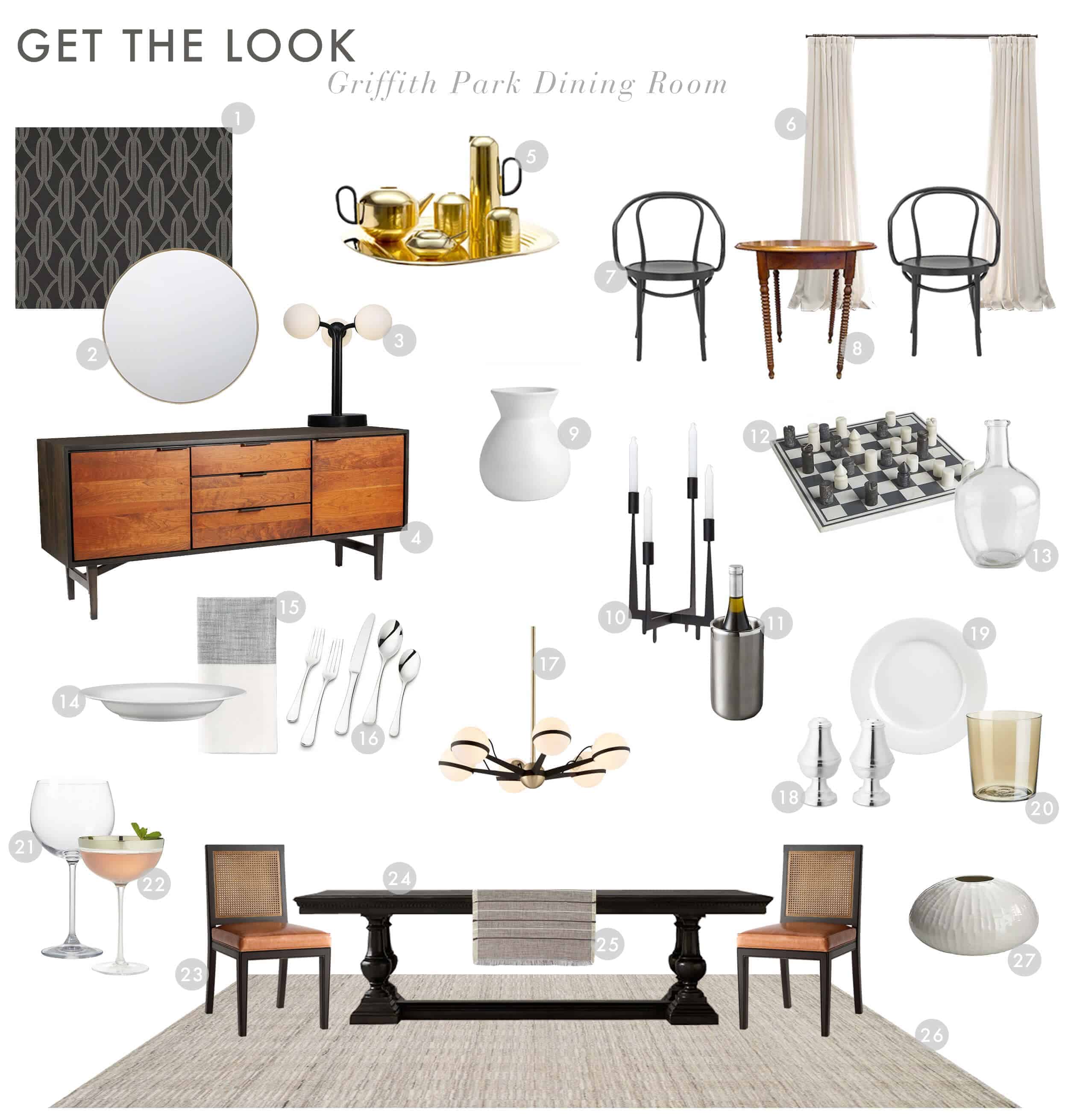 Emily Henderson Griffith Park House Dan And Kim Italian Modern Reveal Dining Room Get The Look Final