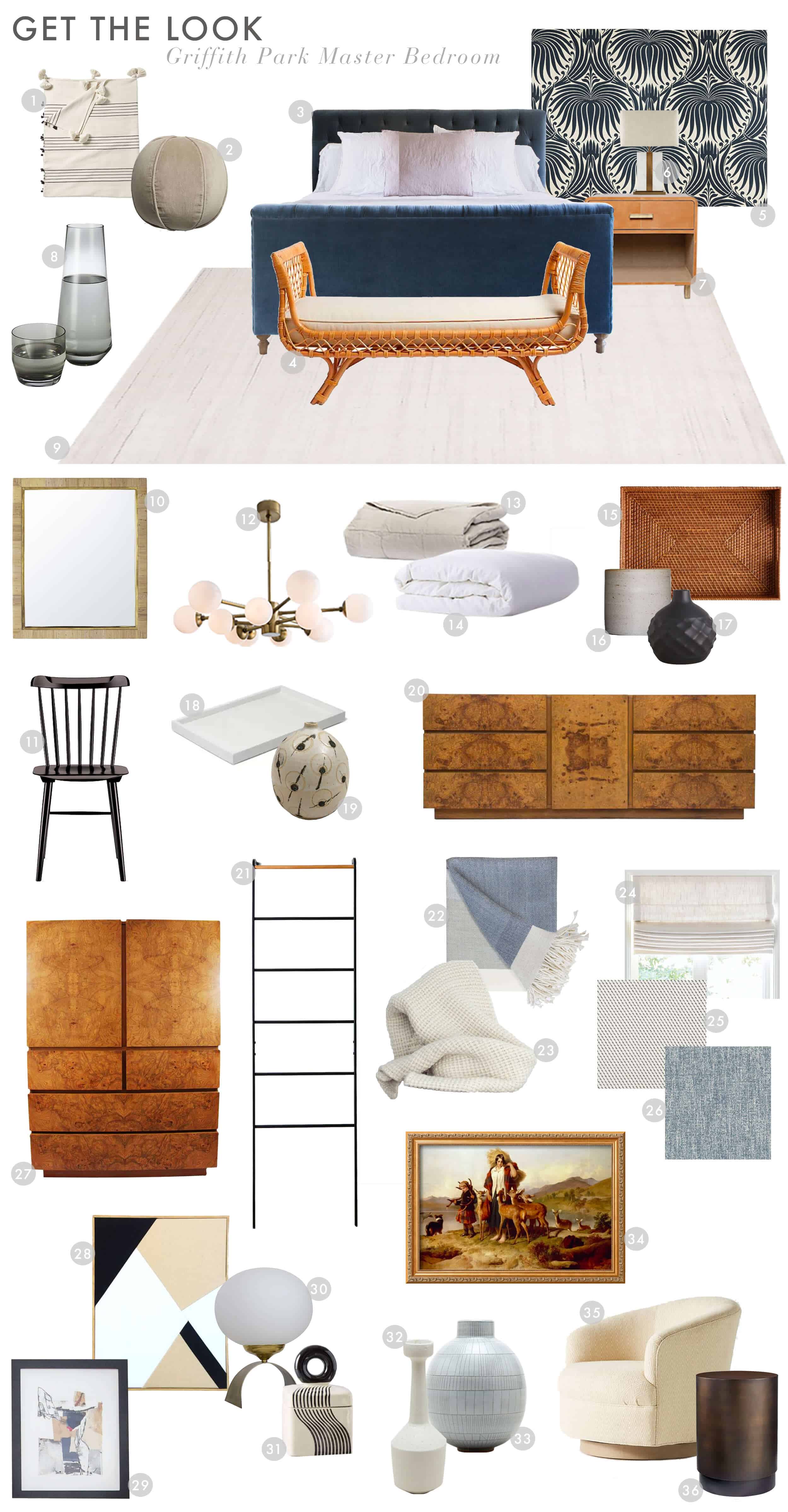 Emily Henderson Griffith Park House Dankim Italian Modern Master Bedroom Reveal Get The Look