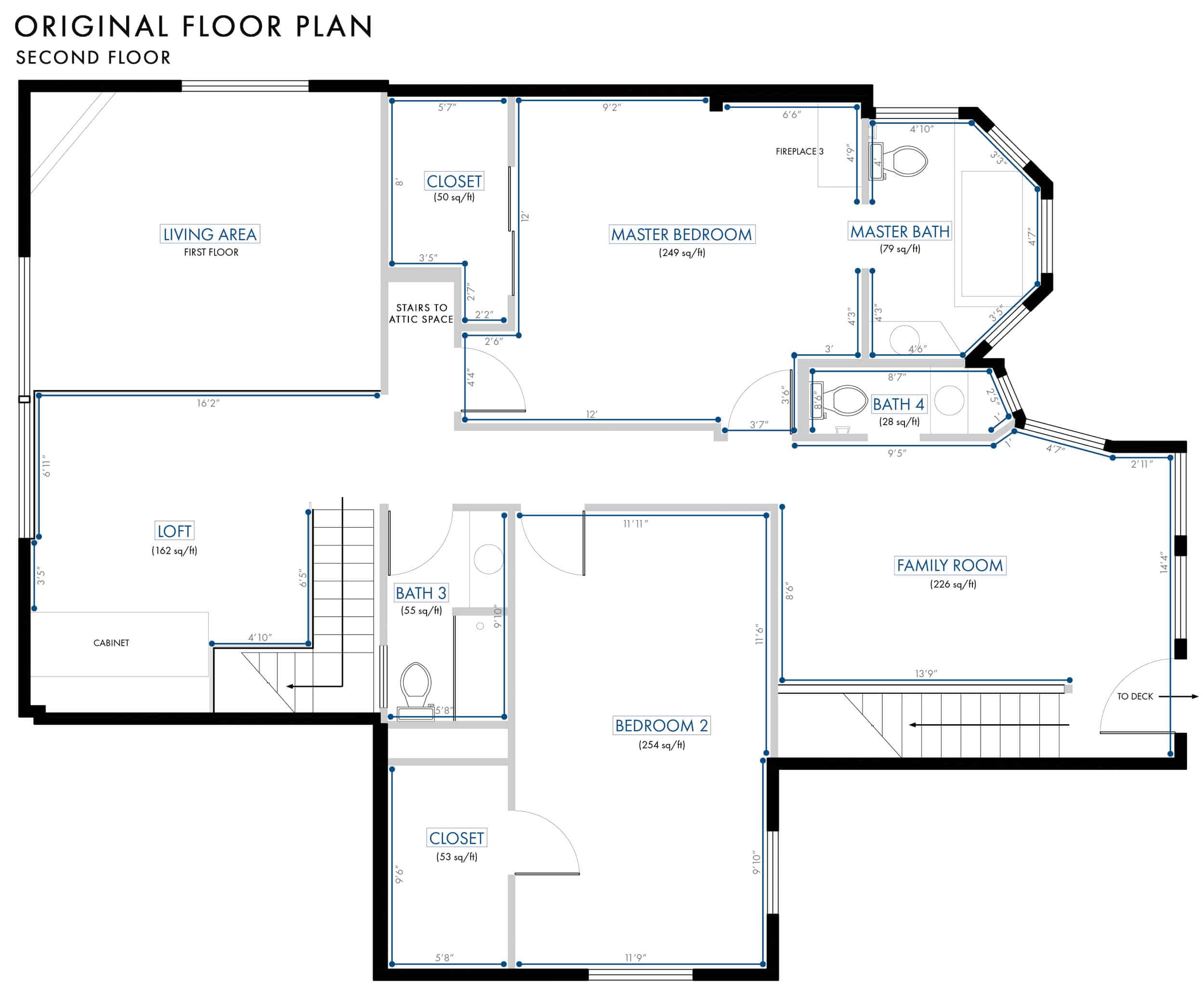Emily Henderson Lake House Floor Plan Second Floor Entire Floor Wall Dimensions 022