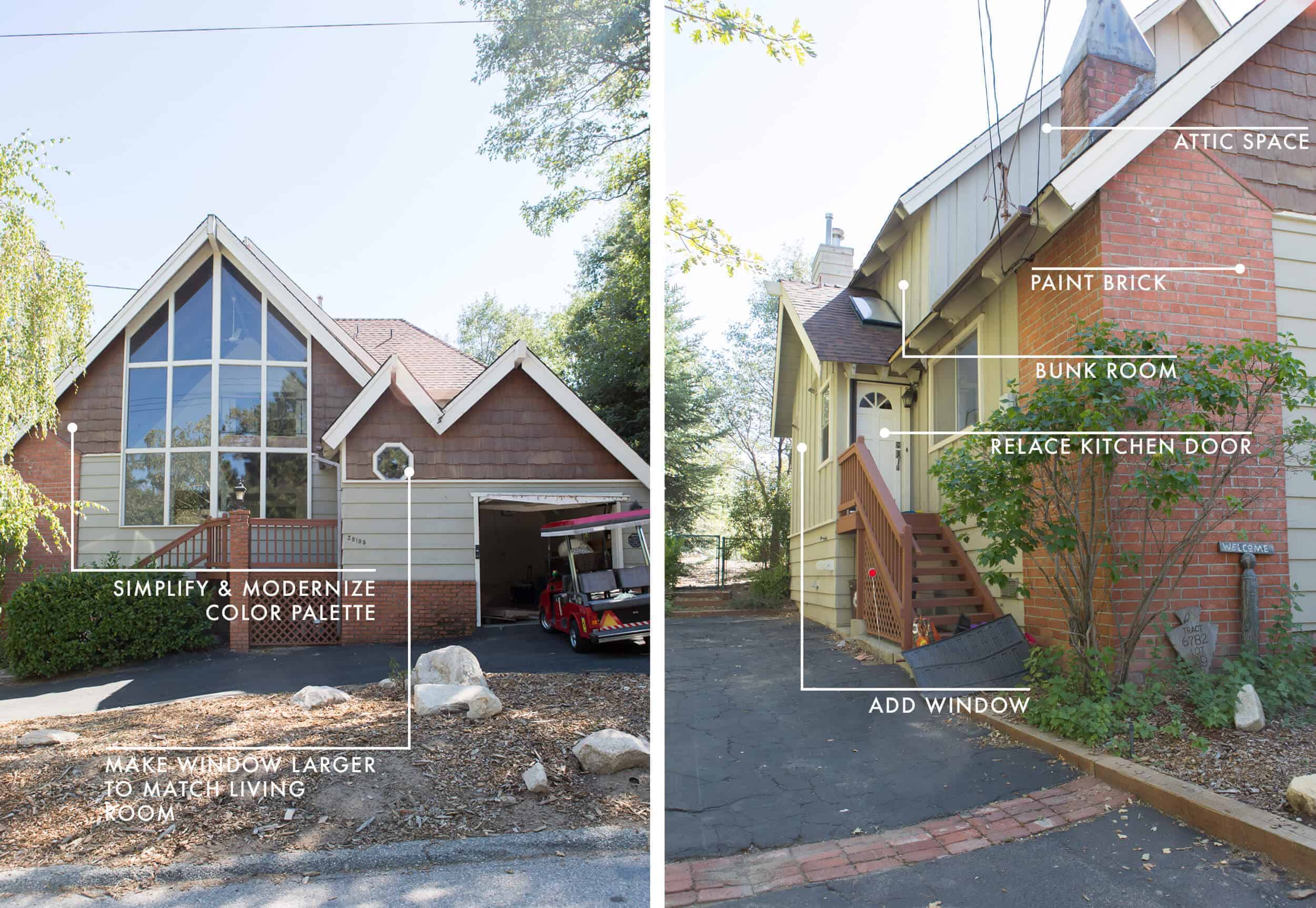 Emily Henderson Lake House Intro Before Plans Grid Frontyard New 2