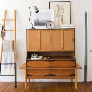 Emily Henderson Roundup Hutch Curio Cabinet Glass Cabinet Display Cabinet Storage 3