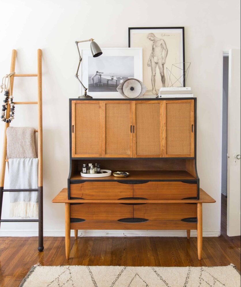 Emily Henderson Roundup Hutch Curio Cabinet Glass Cabinet Display Cabinet Storage 3