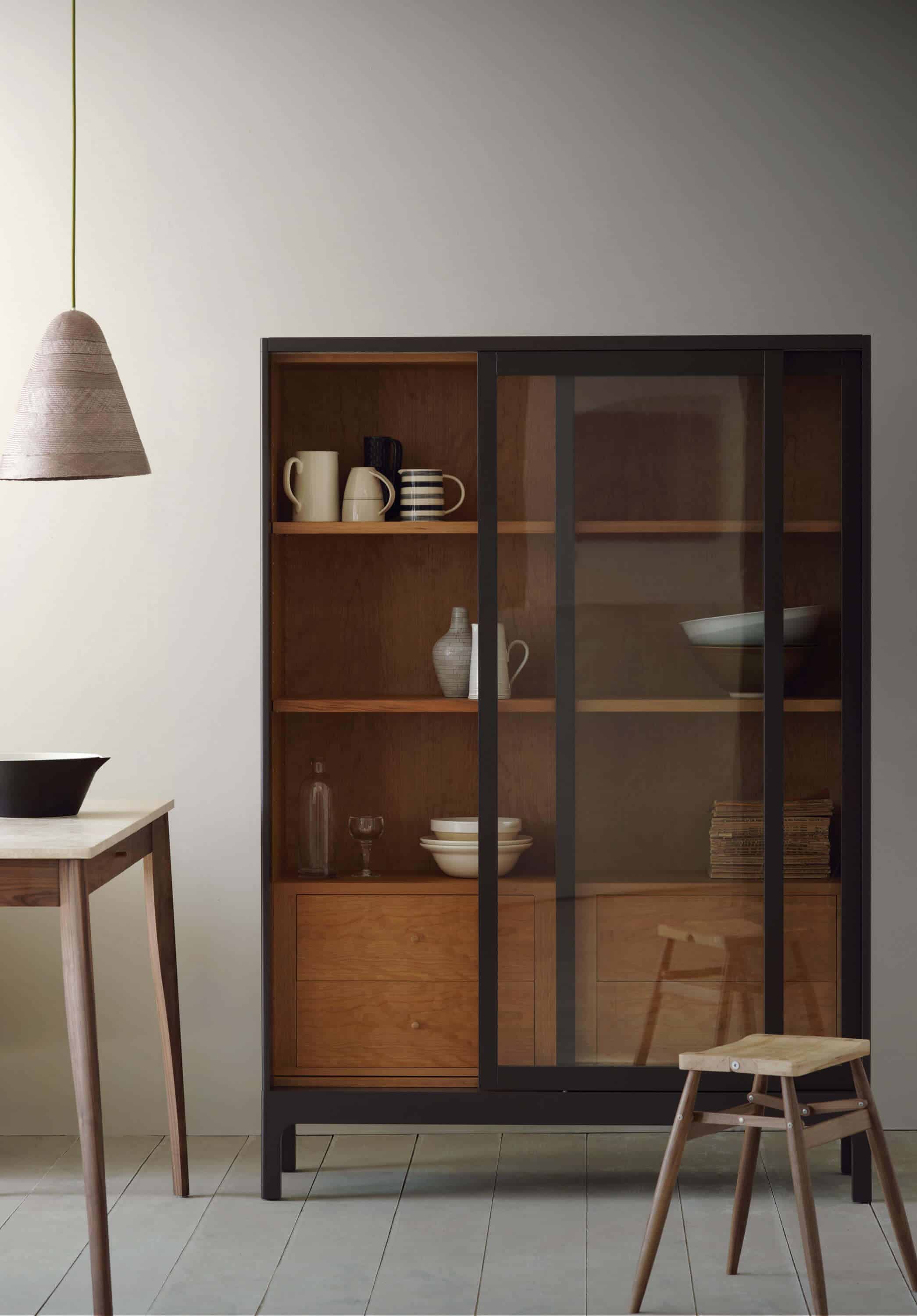 Emily Henderson Roundup Hutch Curio Cabinet Glass Cabinet Display Cabinet Storage 7