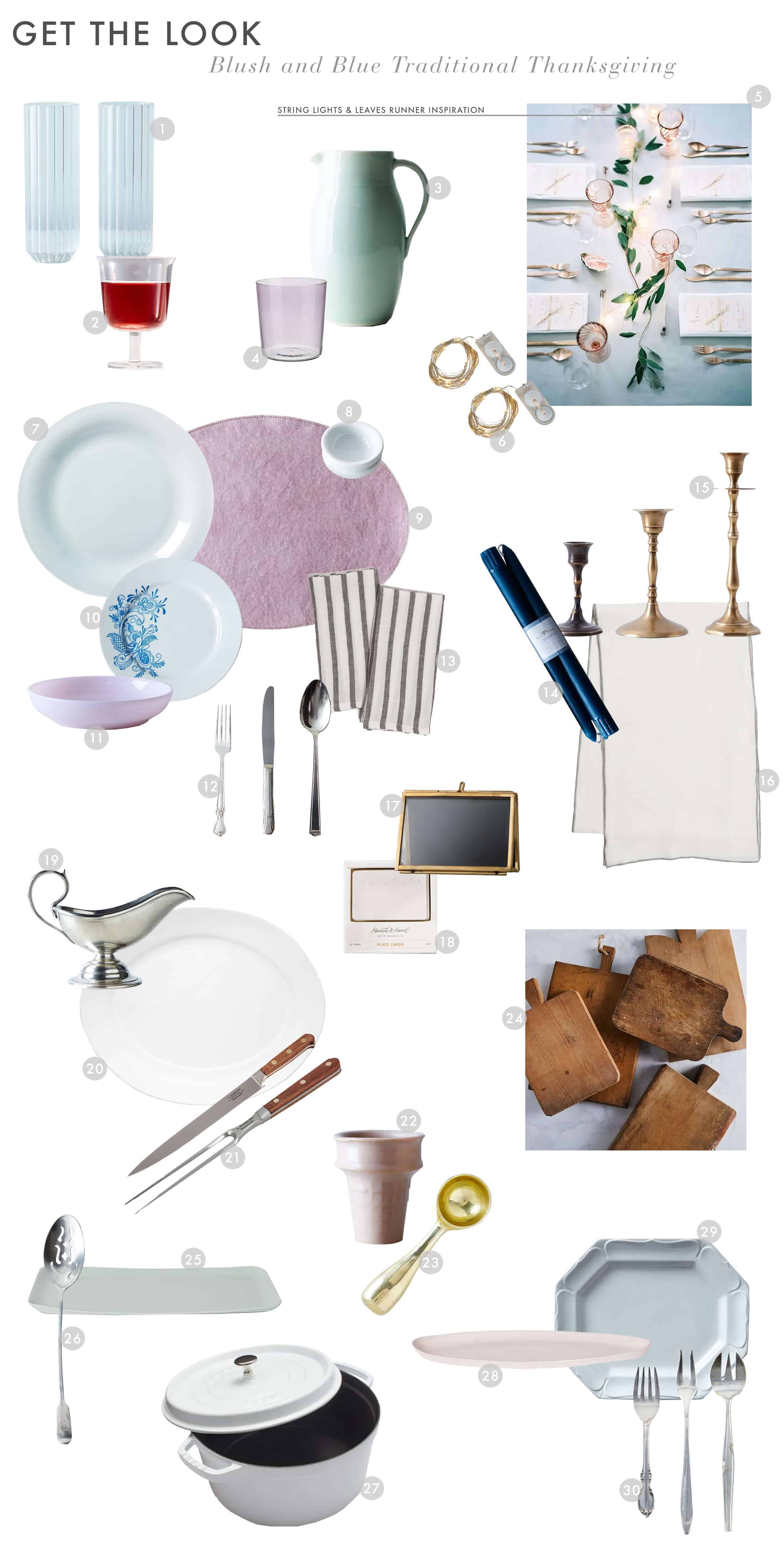Emily Henderson Thanksgiving Friendsgiving Blue And Blush Traditional 1