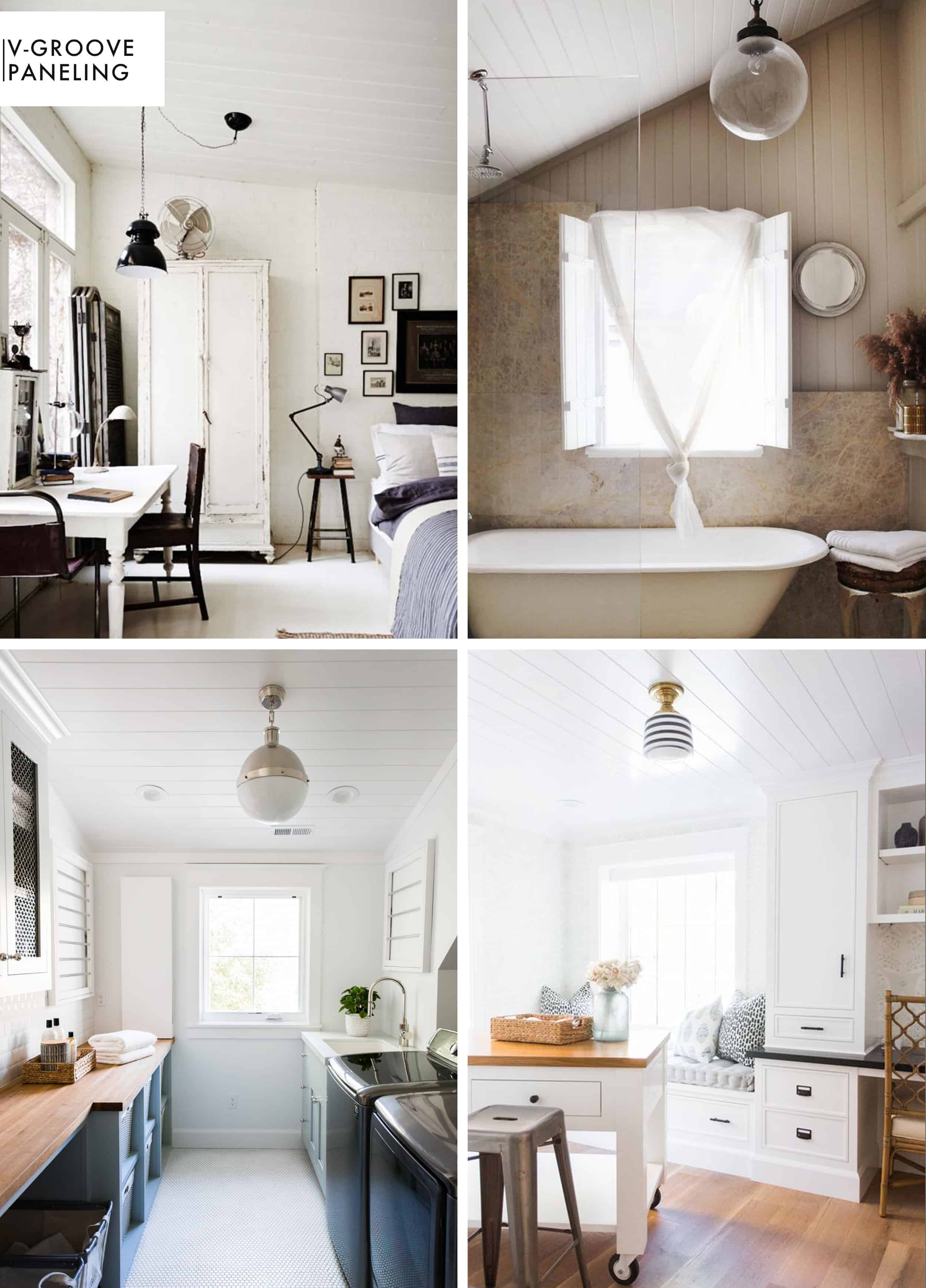 How To Add Character And Charm To Boring Architecture And Houses Ceiling Vgroove Paneling 2x2 Inspiration 011
