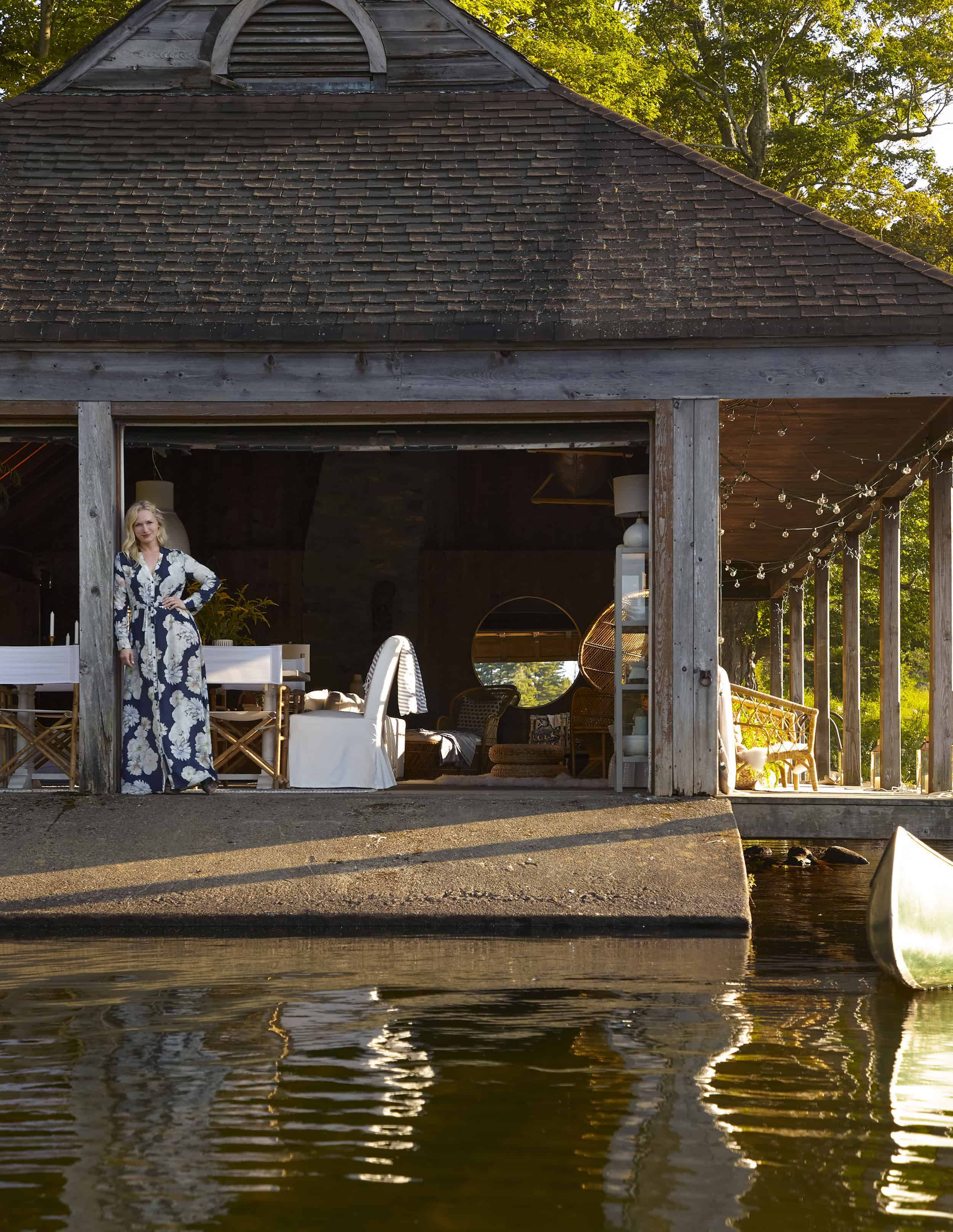 Emily Henderson Boathouse Makeover Samsung The Frame Outdoor 2
