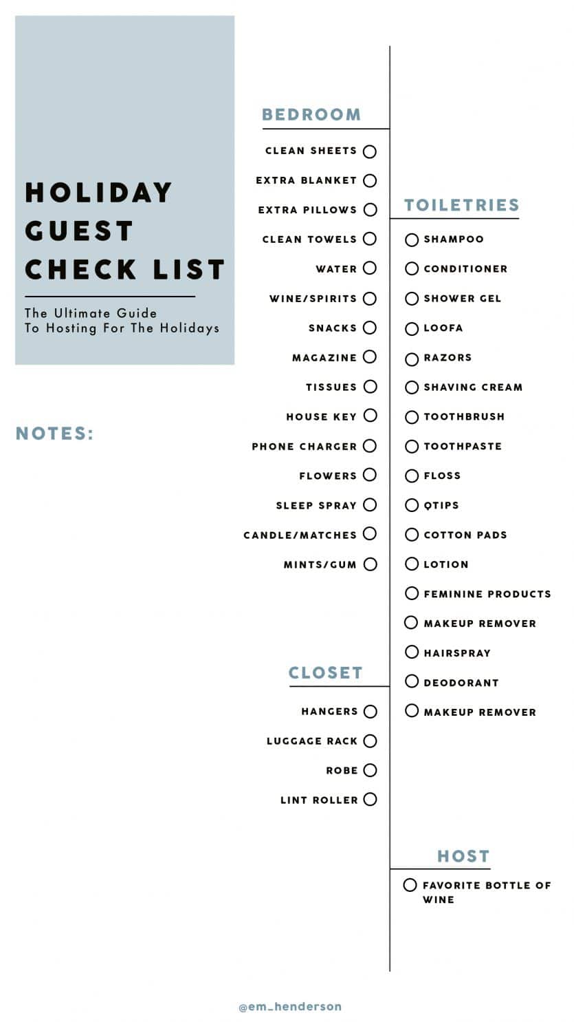 Emily Henderson Hostess Holiday Check List Blue Blog
