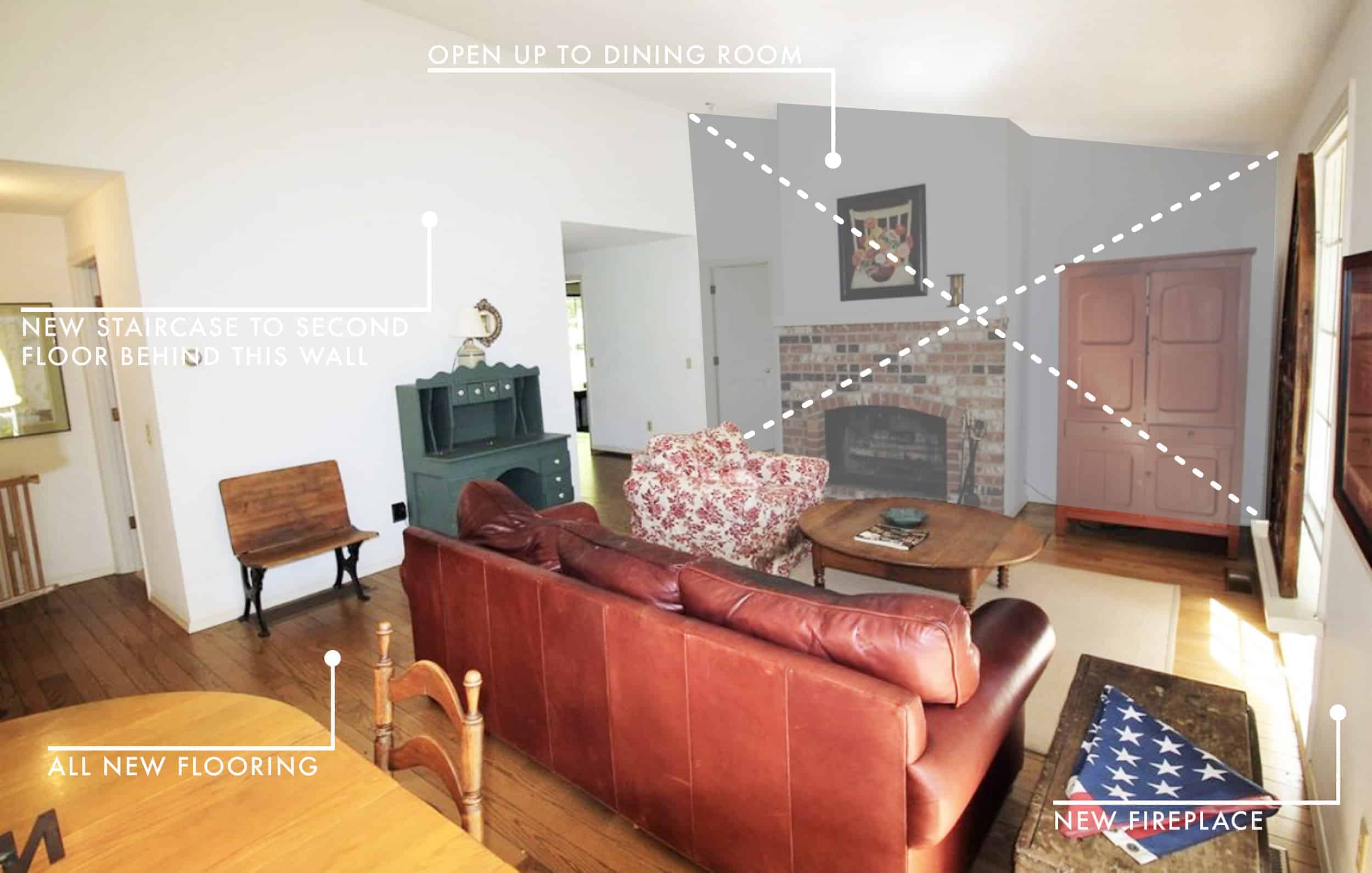 Emily Henderson Portland Fixer Upper Traditional Before Photos First Floor Family Room Edited With Copy
