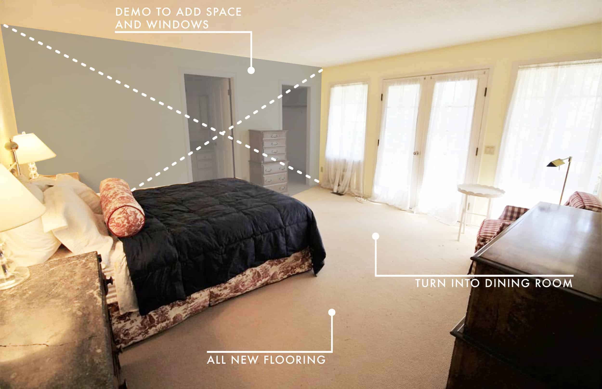 Emily Henderson Portland Fixer Upper Traditional Before Photos First Floor Master Bedroom Edited With Copy
