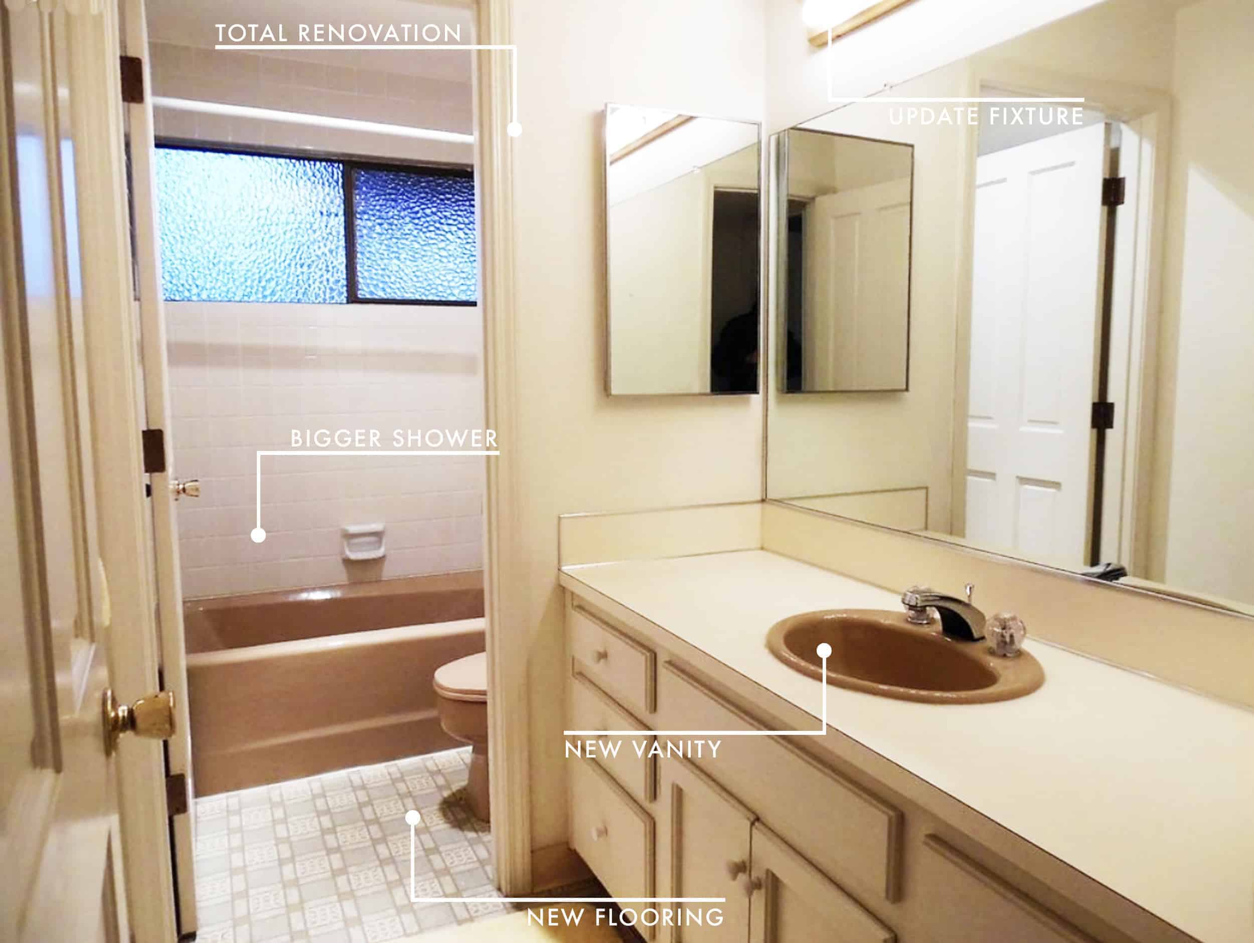 Emily Henderson Portland Fixer Upper Traditional Before Photos Ground Floor Bathroom Edited With Copy